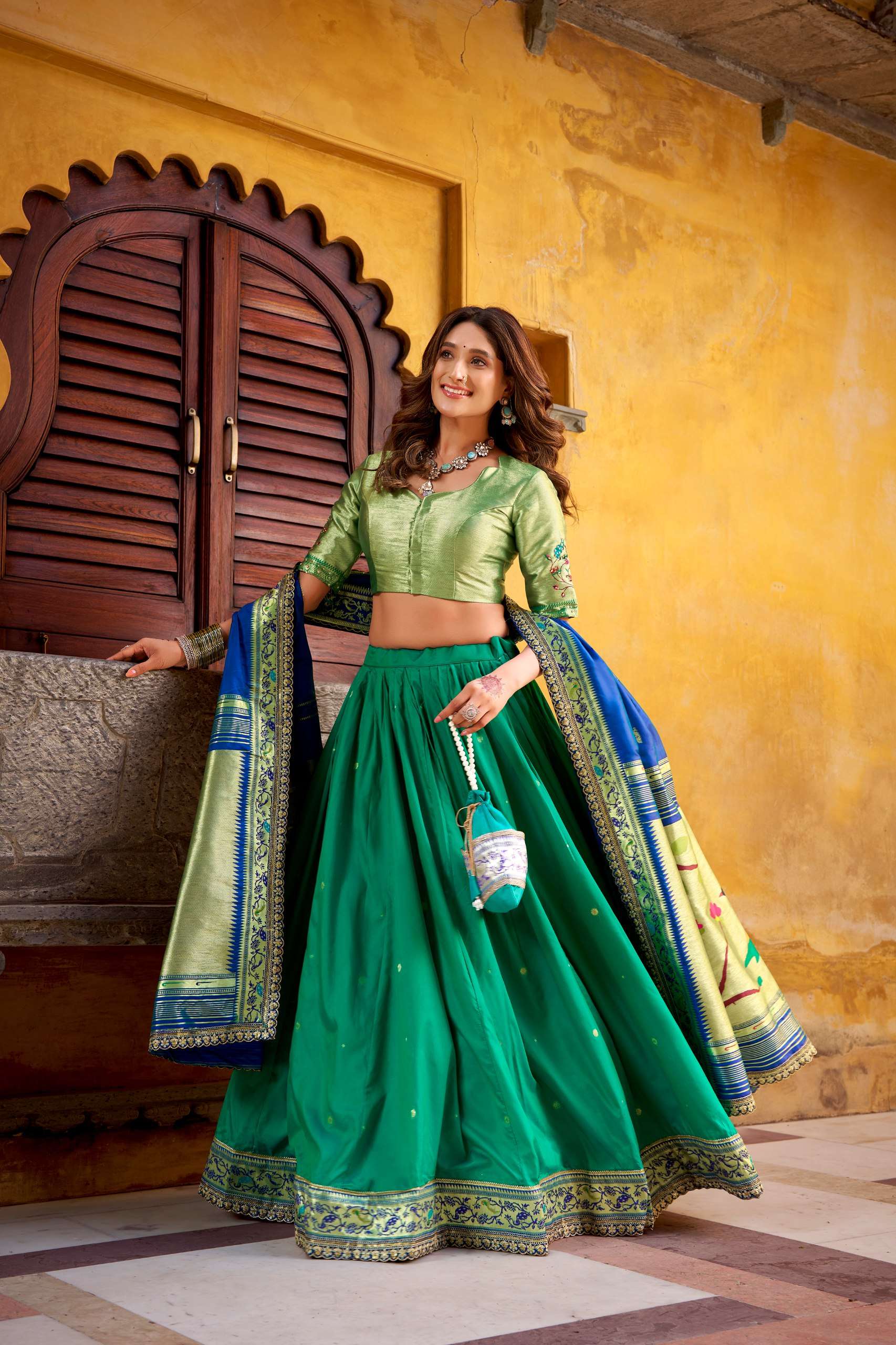 PAITHANI COLLECTION MADHURA SILK DESIGNER FESTIVE WEAR LEHENGA CHOLI 