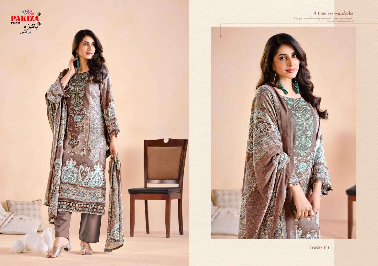 PAKIZA PRINTS FARMAISH VOL 1 FANCY KASHMIRI EMBROIDERY WORK LADIES SUIT