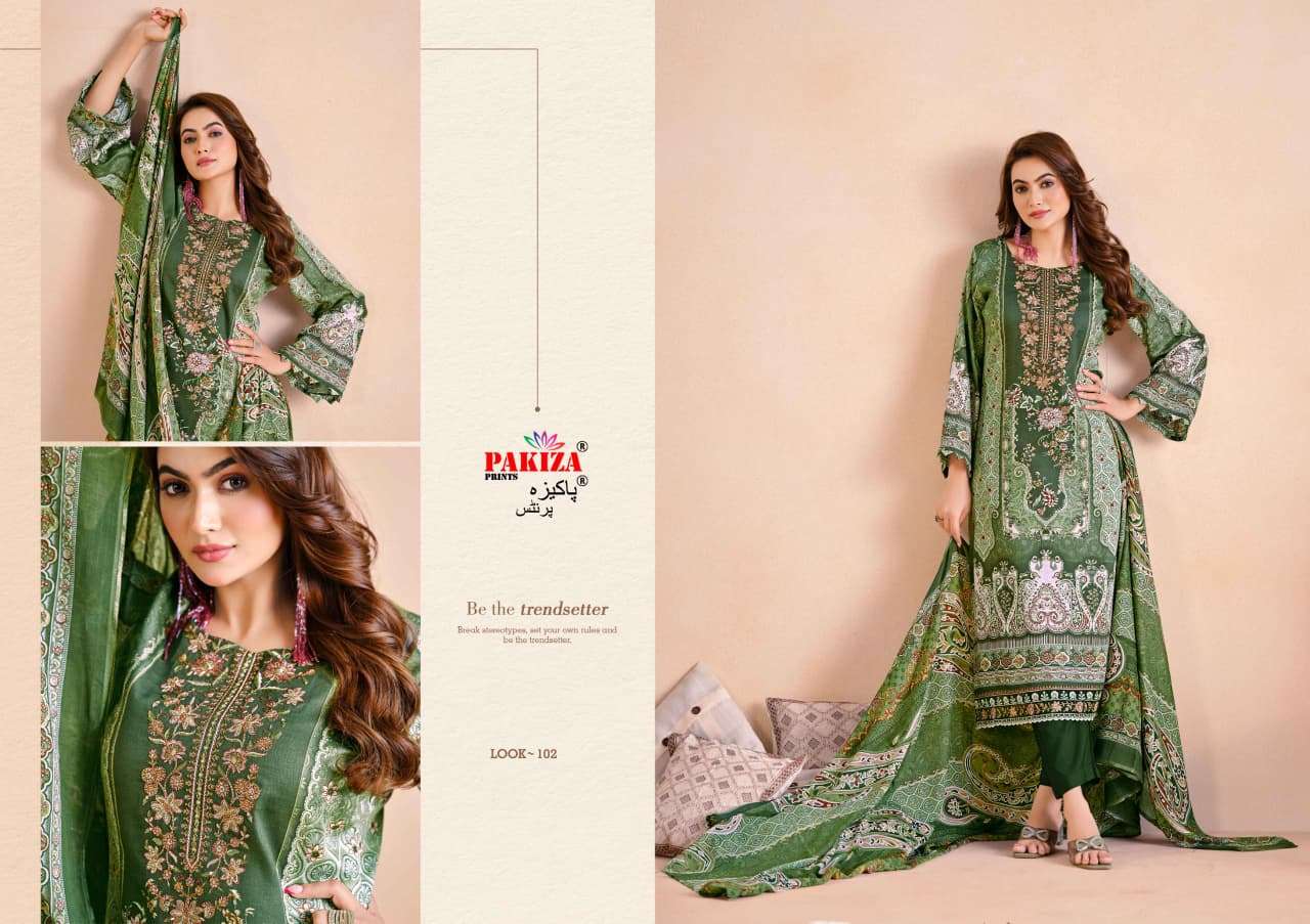 PAKIZA PRINTS FARMAISH VOL 1 FANCY KASHMIRI EMBROIDERY WORK LADIES SUIT