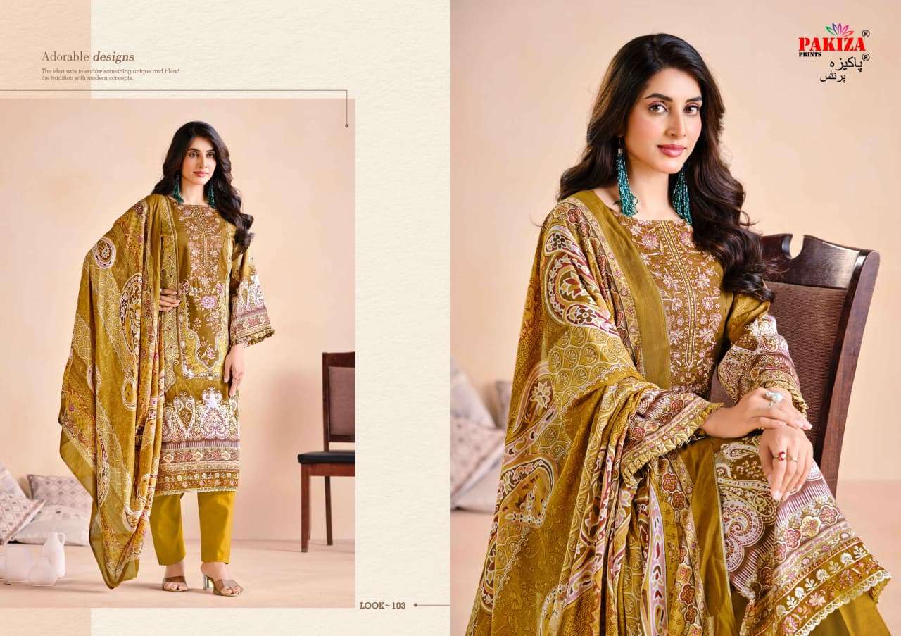 PAKIZA PRINTS FARMAISH VOL 1 FANCY KASHMIRI EMBROIDERY WORK LADIES SUIT
