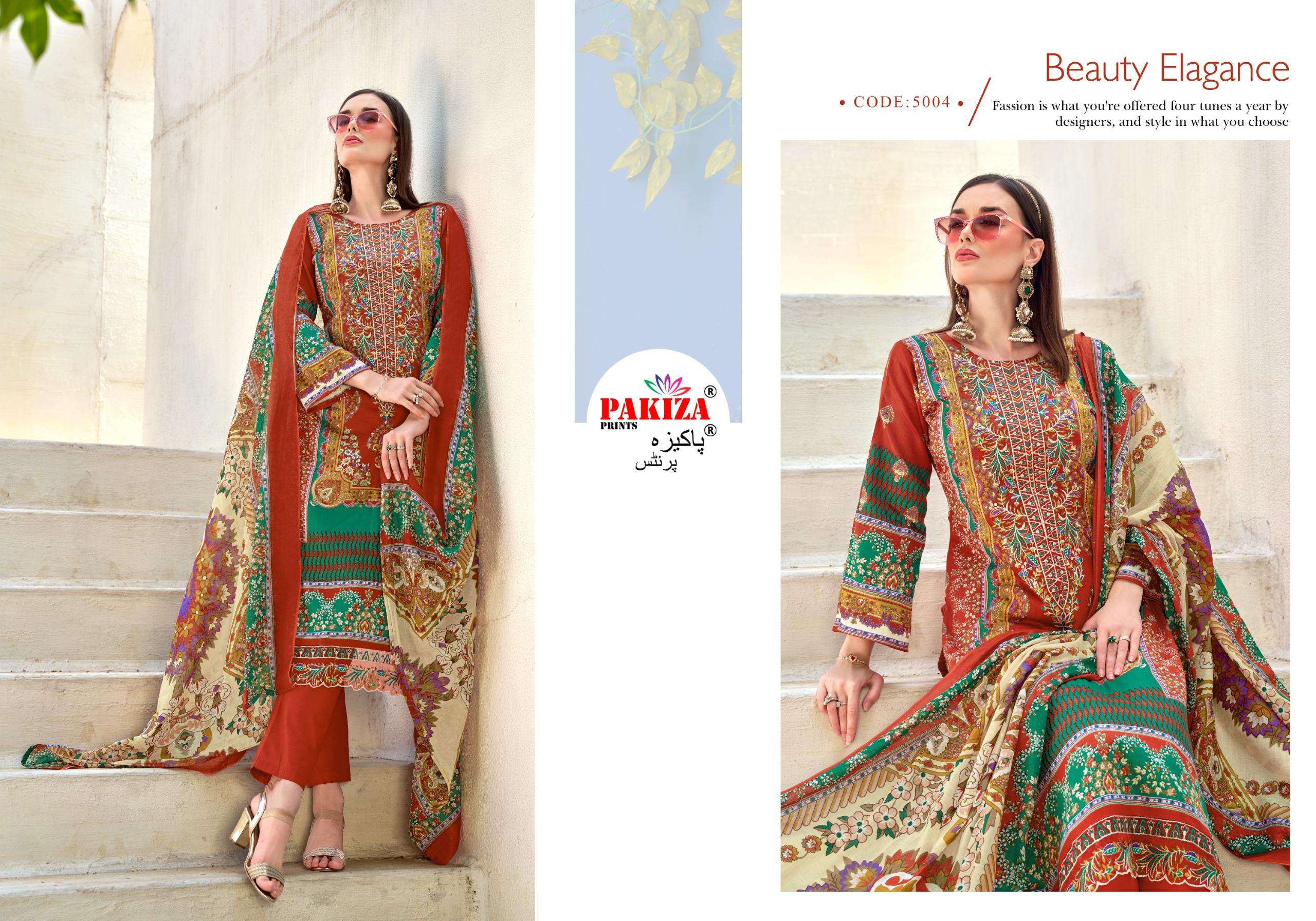 PAKIZA PRINTS FARMAISH VOL 5 JAM SATIN PRINT WITH FANCY WORK LADIES SUIT
