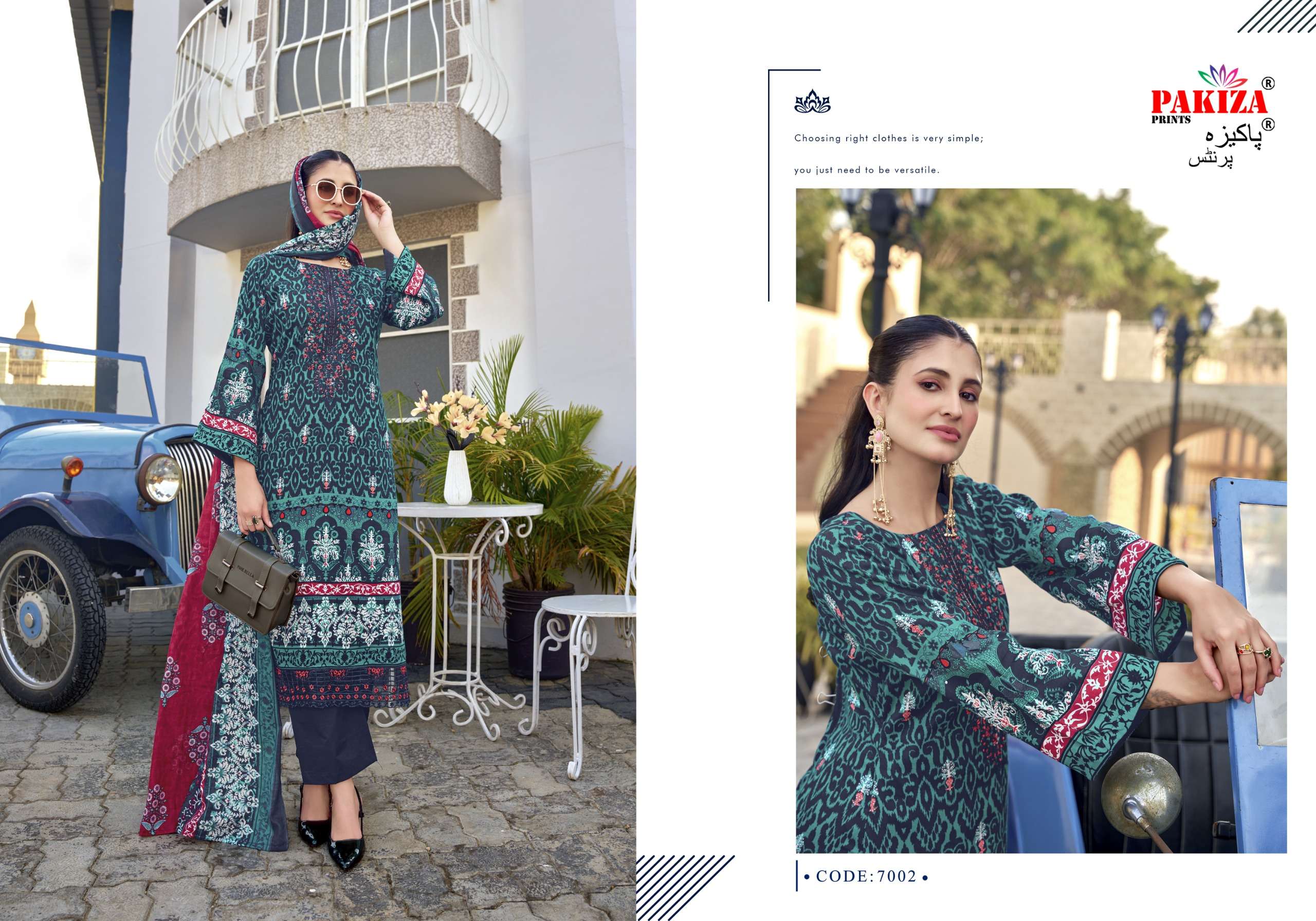 PAKIZA PRINTS FARMAISH VOL 7 JAM SATIN FANCY KASHMIRI WORK LADIES SUIT