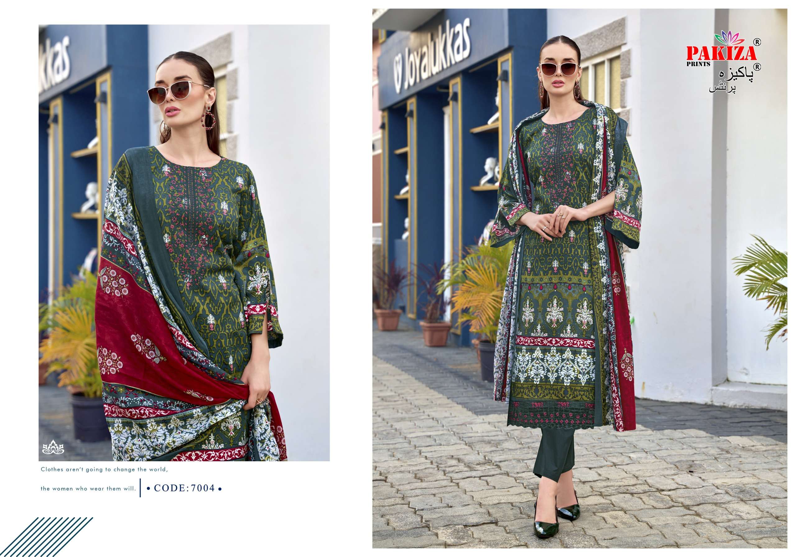 PAKIZA PRINTS FARMAISH VOL 7 JAM SATIN FANCY KASHMIRI WORK LADIES SUIT