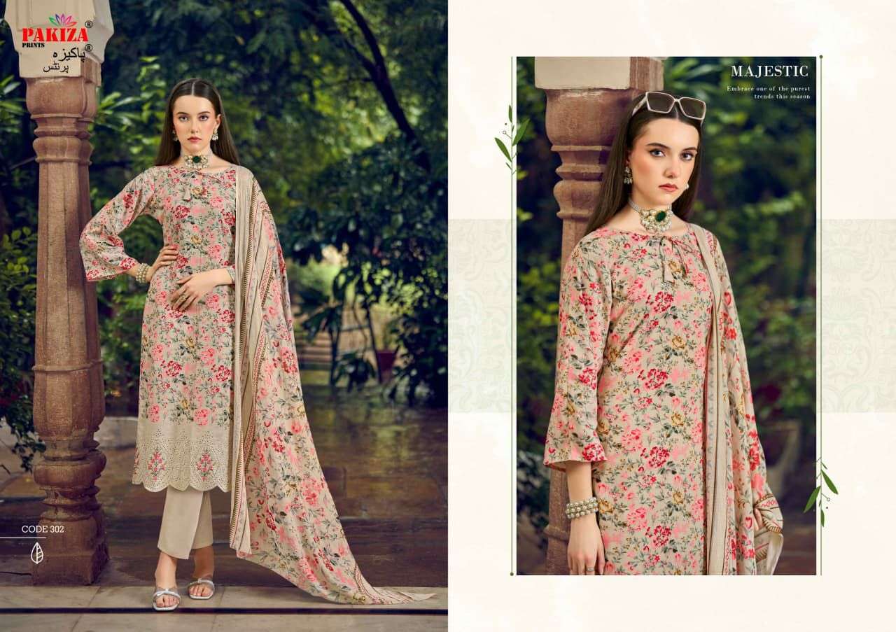 PAKIZA PRINTS NAWAZISH VOL 3 LAWN COTTON FANCY EMBROIDERY WORK SUIT