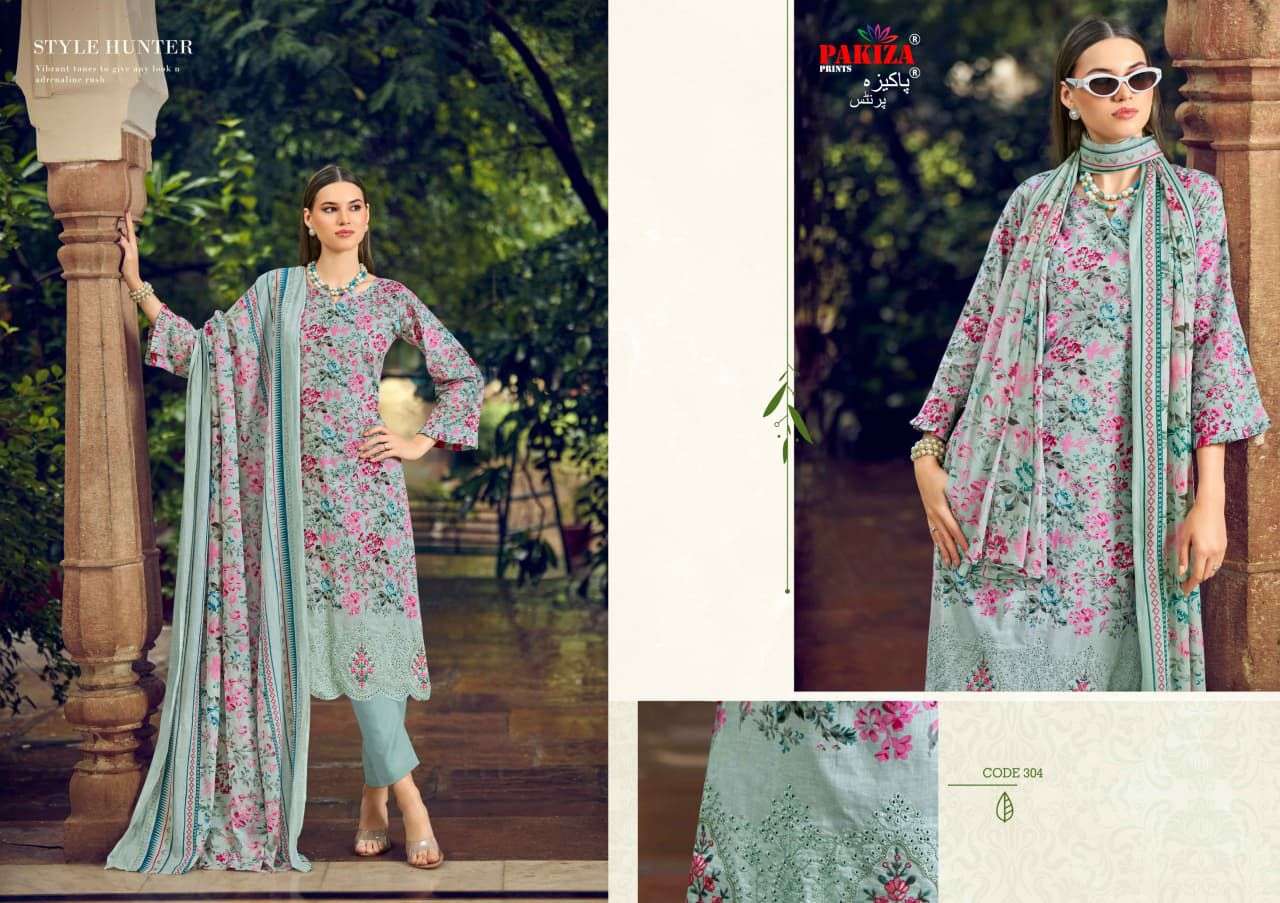 PAKIZA PRINTS NAWAZISH VOL 3 LAWN COTTON FANCY EMBROIDERY WORK SUIT