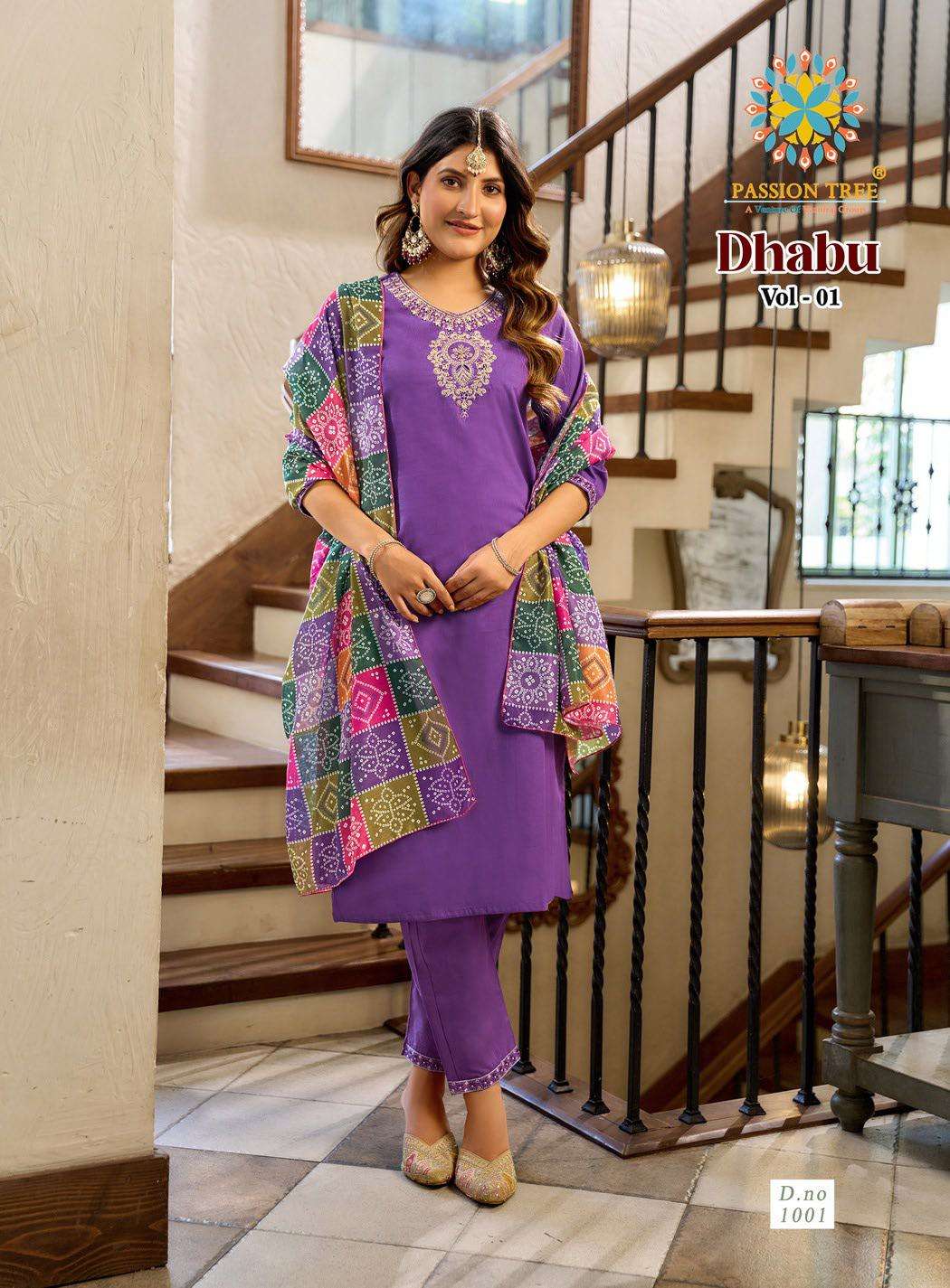 PASSION TREE DHABU VOL 1 COTTON FANCY LADIES 3PIECE SET COLLECTION 