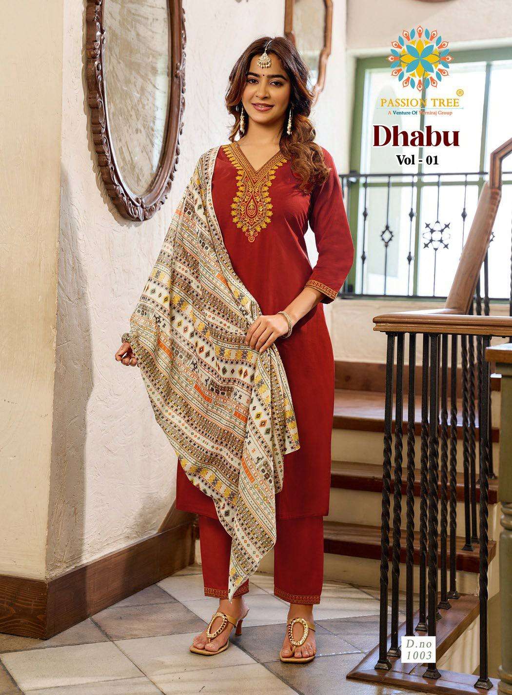 PASSION TREE DHABU VOL 1 COTTON FANCY LADIES 3PIECE SET COLLECTION 