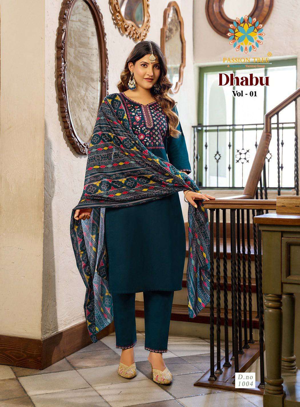 PASSION TREE DHABU VOL 1 COTTON FANCY LADIES 3PIECE SET COLLECTION 