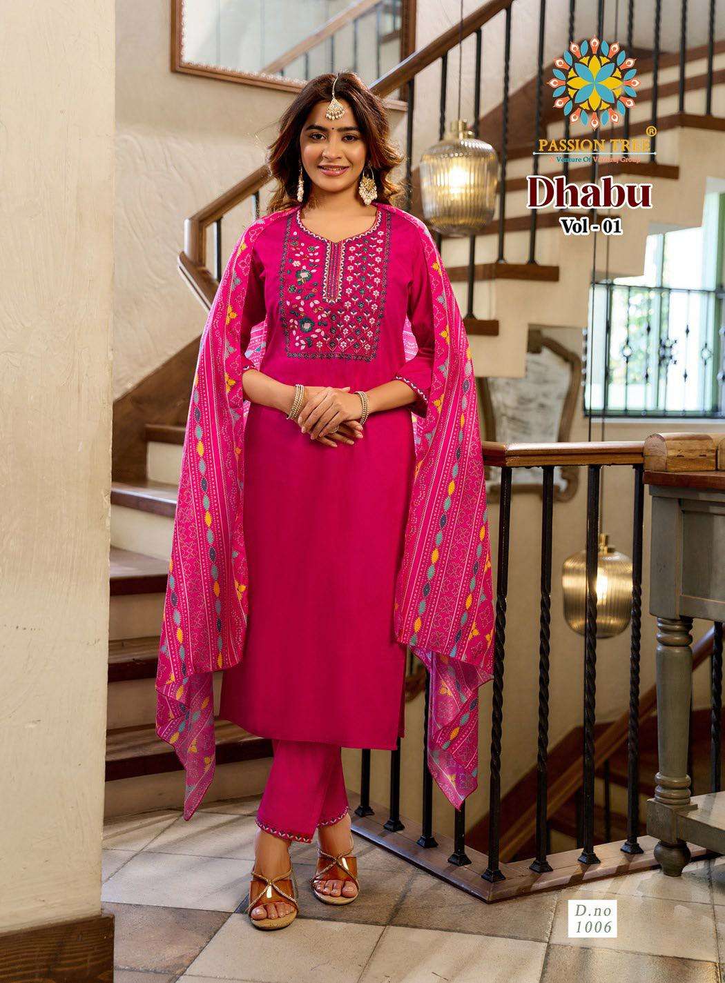 PASSION TREE DHABU VOL 1 COTTON FANCY LADIES 3PIECE SET COLLECTION 