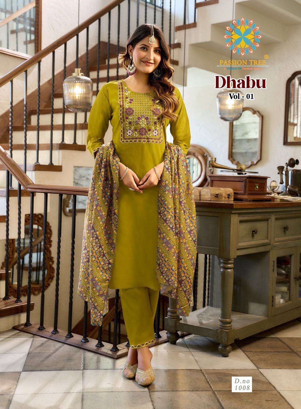 PASSION TREE DHABU VOL 1 COTTON FANCY LADIES 3PIECE SET COLLECTION 