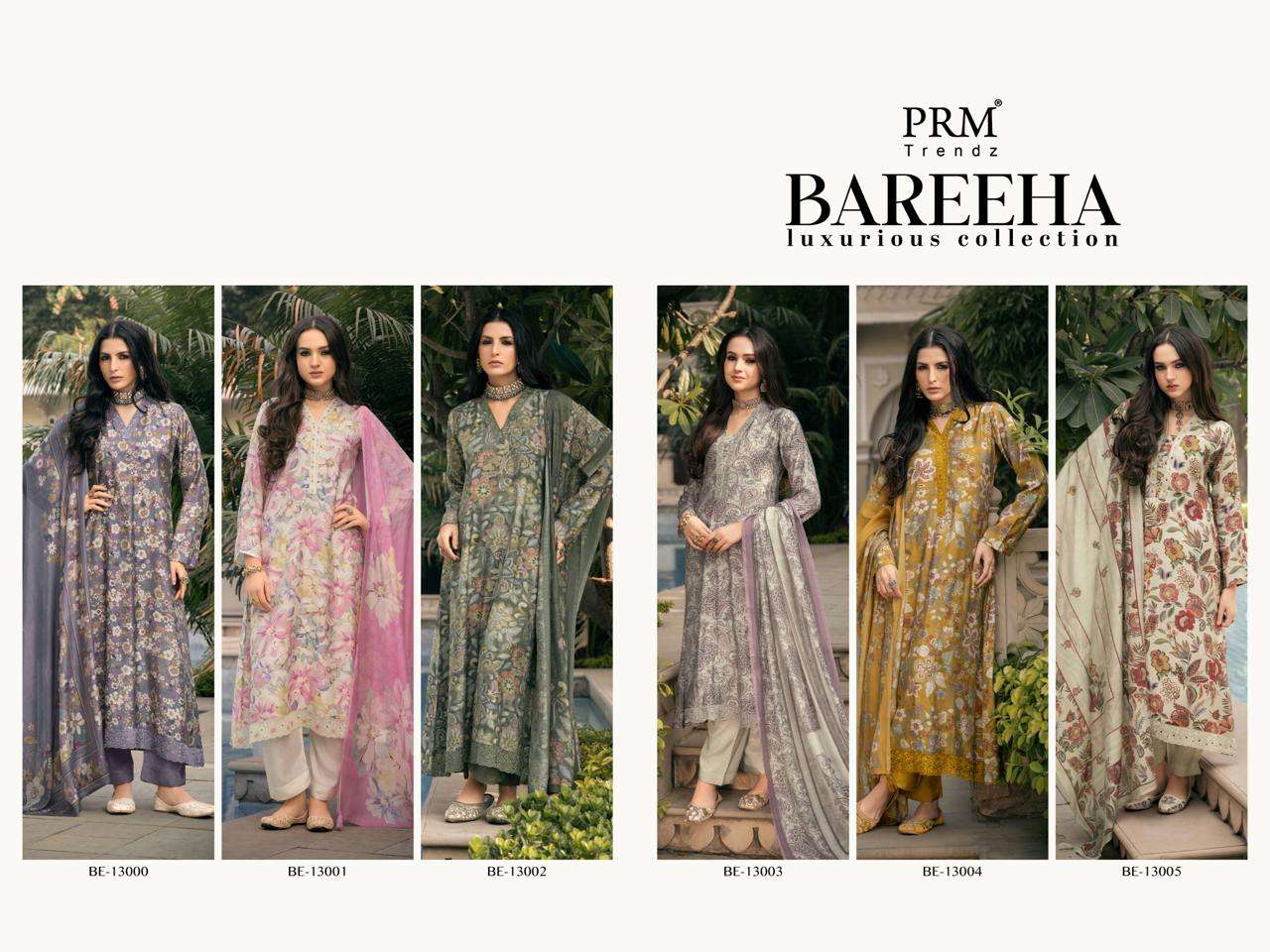 PRM TRENDZ BAREEHA MUSLIN DIGITAL PRINT WITH FANCY WORK SUIT