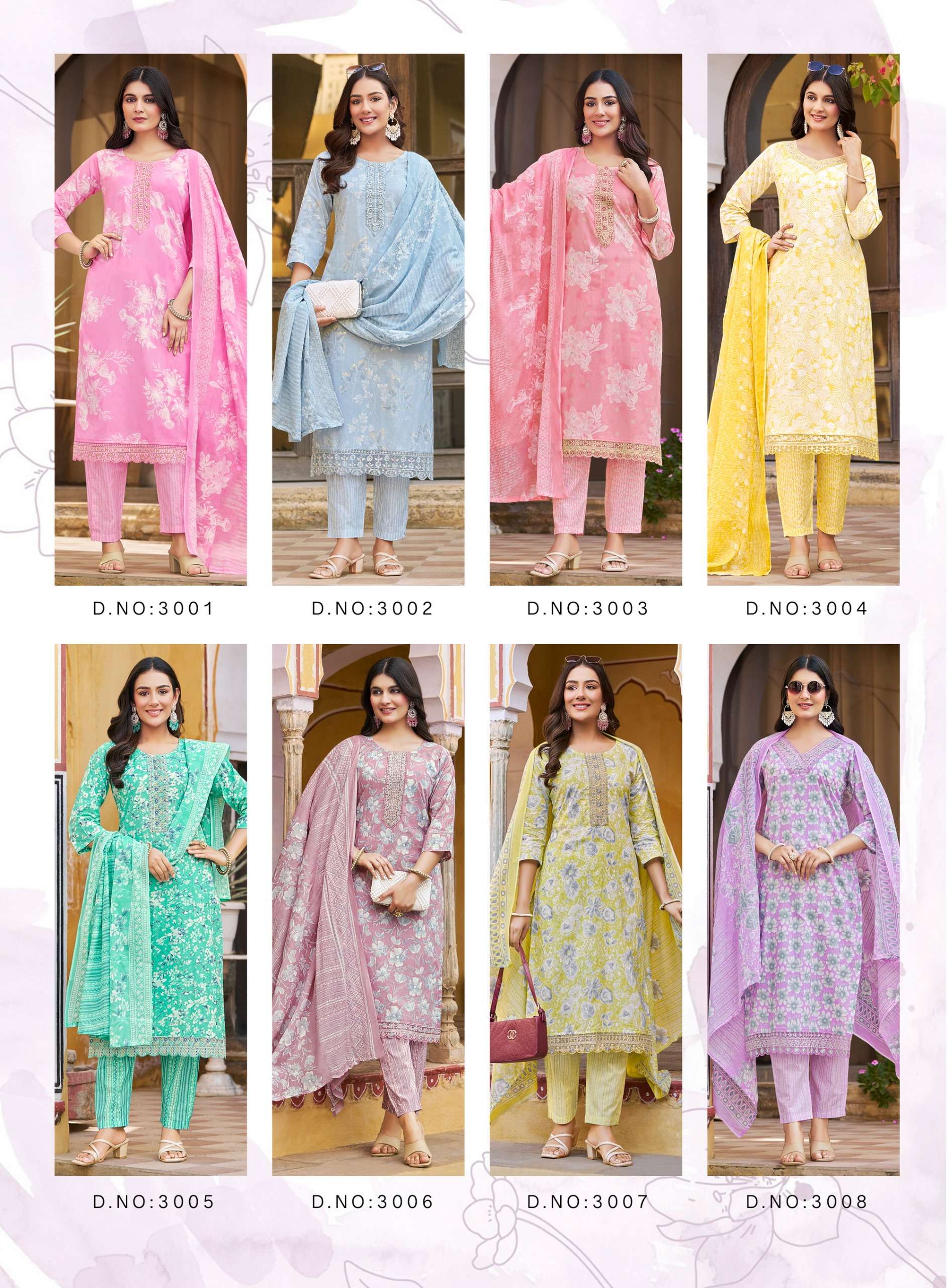RADHIKA LIFE STYLE COTTON CRAFT VOL 3 COTTON FANCY WORKS TOP BOTTOM DUPATTA SET
