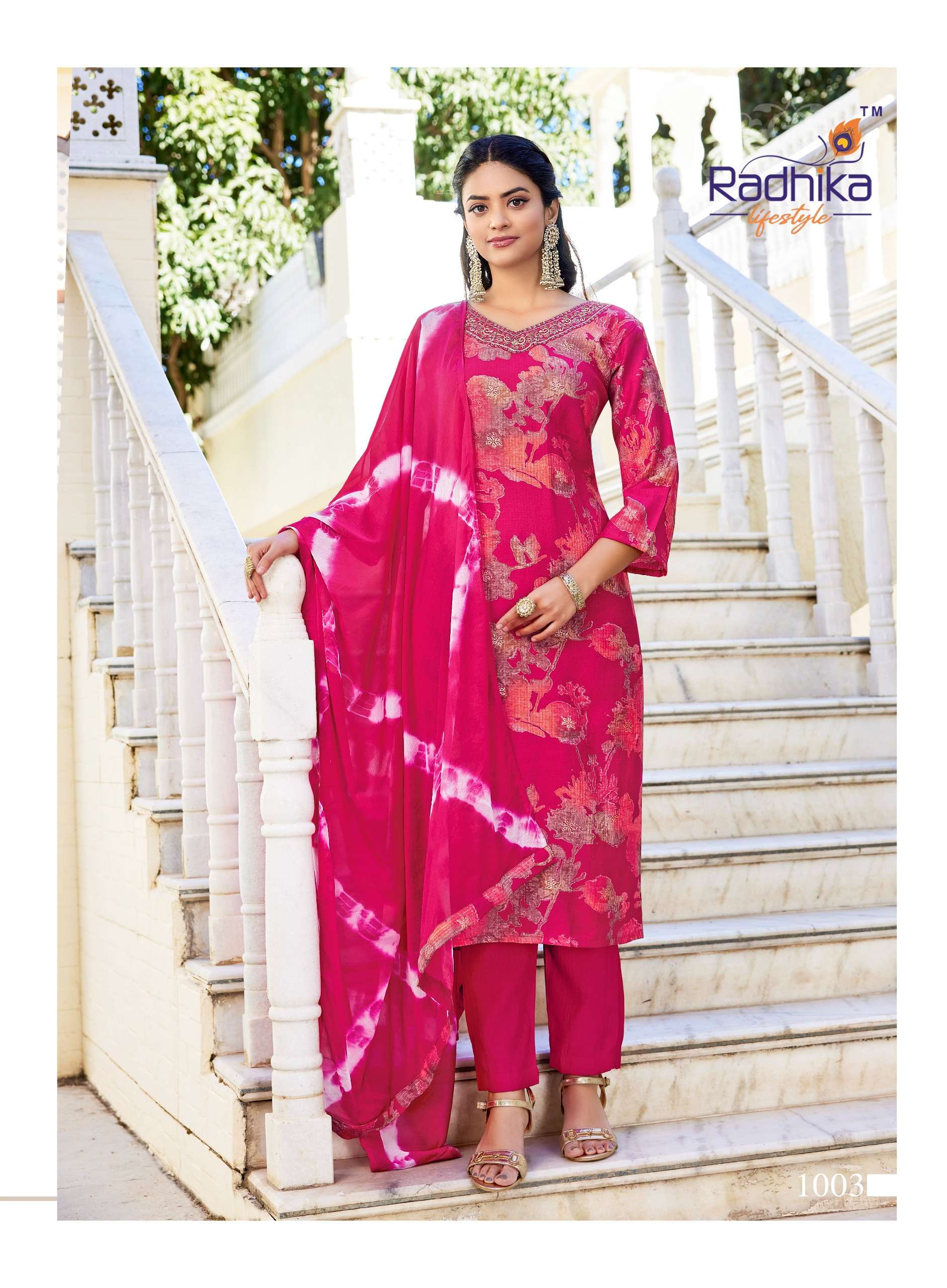 RADHIKA LIFESTYLE SHUAG VOL 1 FANCY LADIES KURTI BOTTOM AND DUPATTA SET 