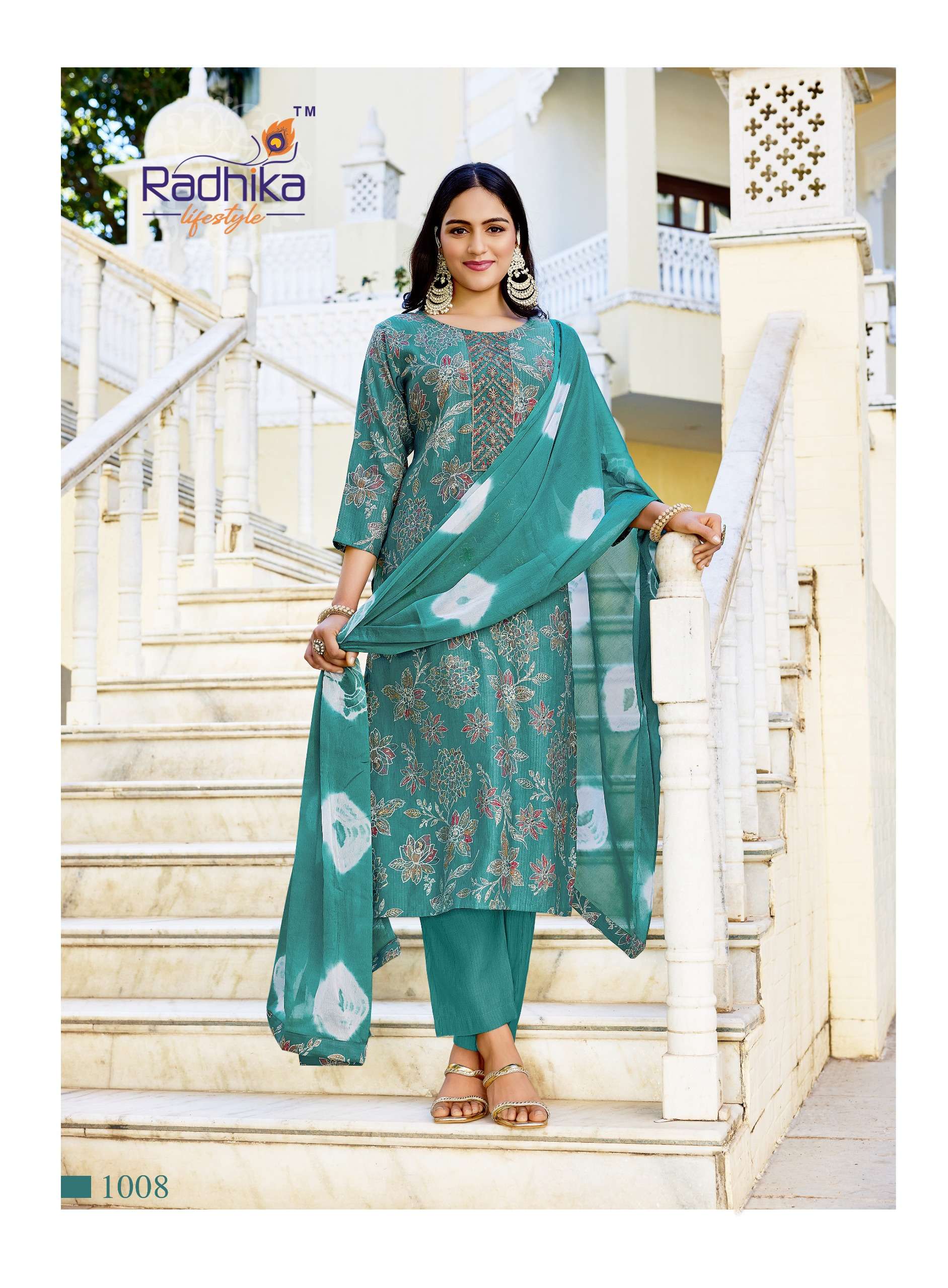 RADHIKA LIFESTYLE SHUAG VOL 1 FANCY LADIES KURTI BOTTOM AND DUPATTA SET 
