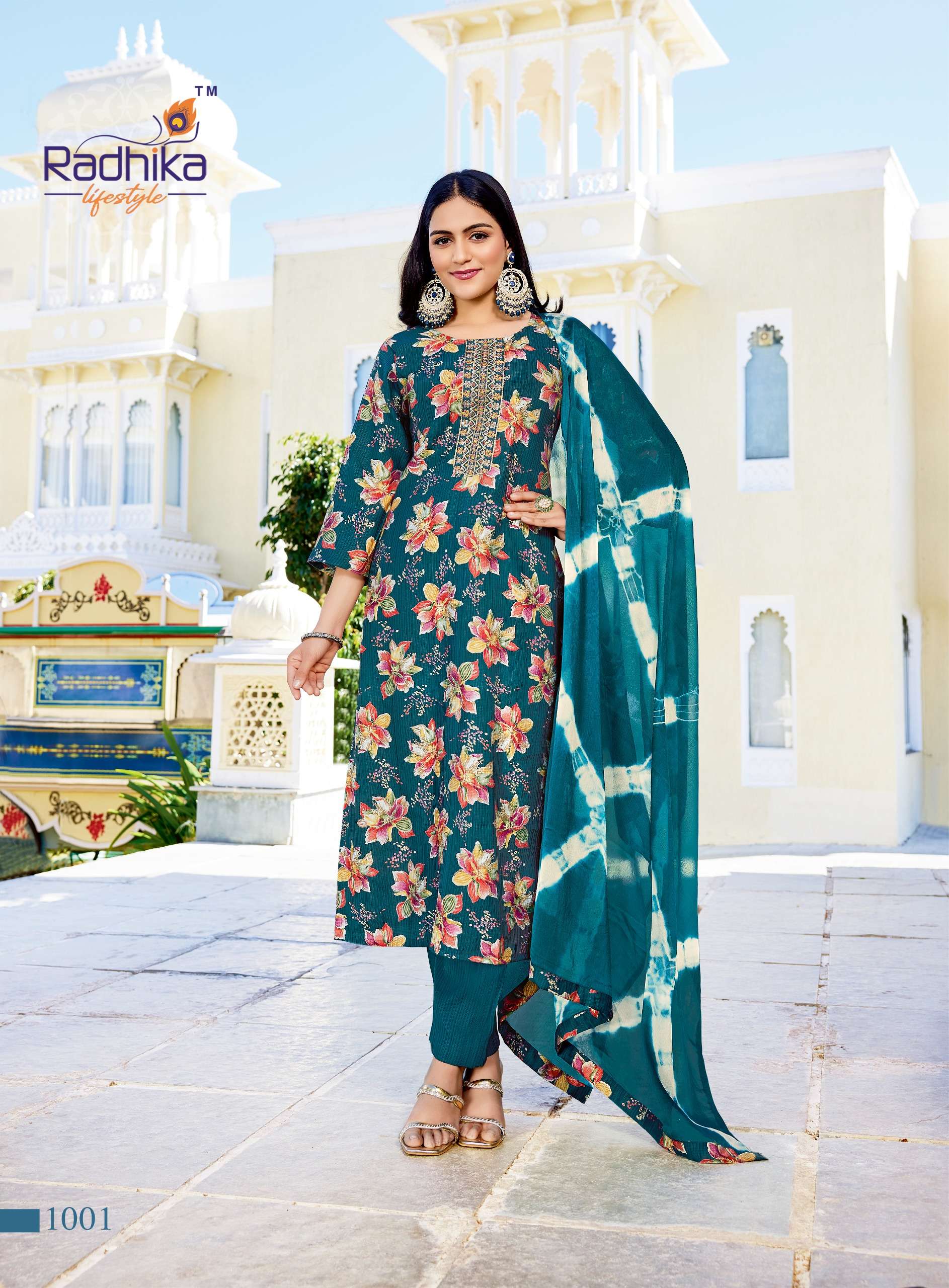 RADHIKA LIFESTYLE SHUAG VOL 1 FANCY LADIES KURTI BOTTOM AND DUPATTA SET 