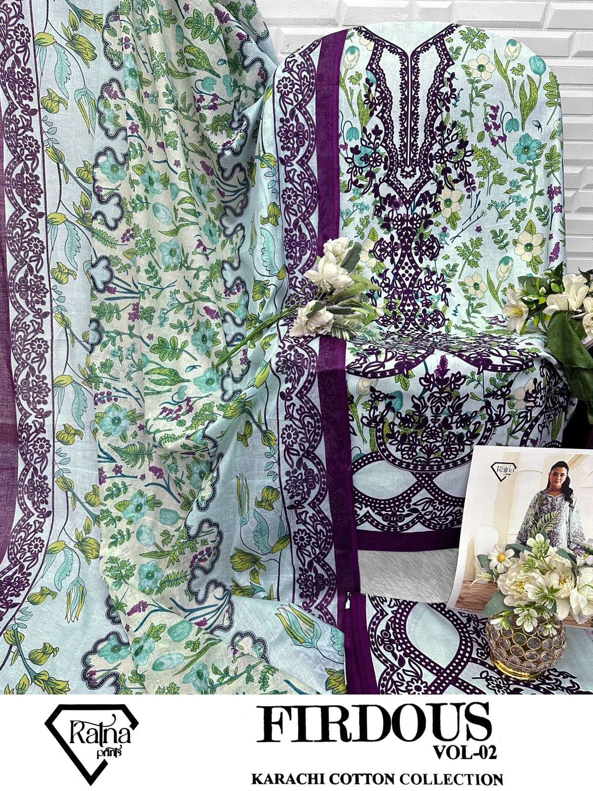 RATNA PRINTS FIRDOUS VOL 2 COTTON DIGITAL PRINT SALWAR SUIT