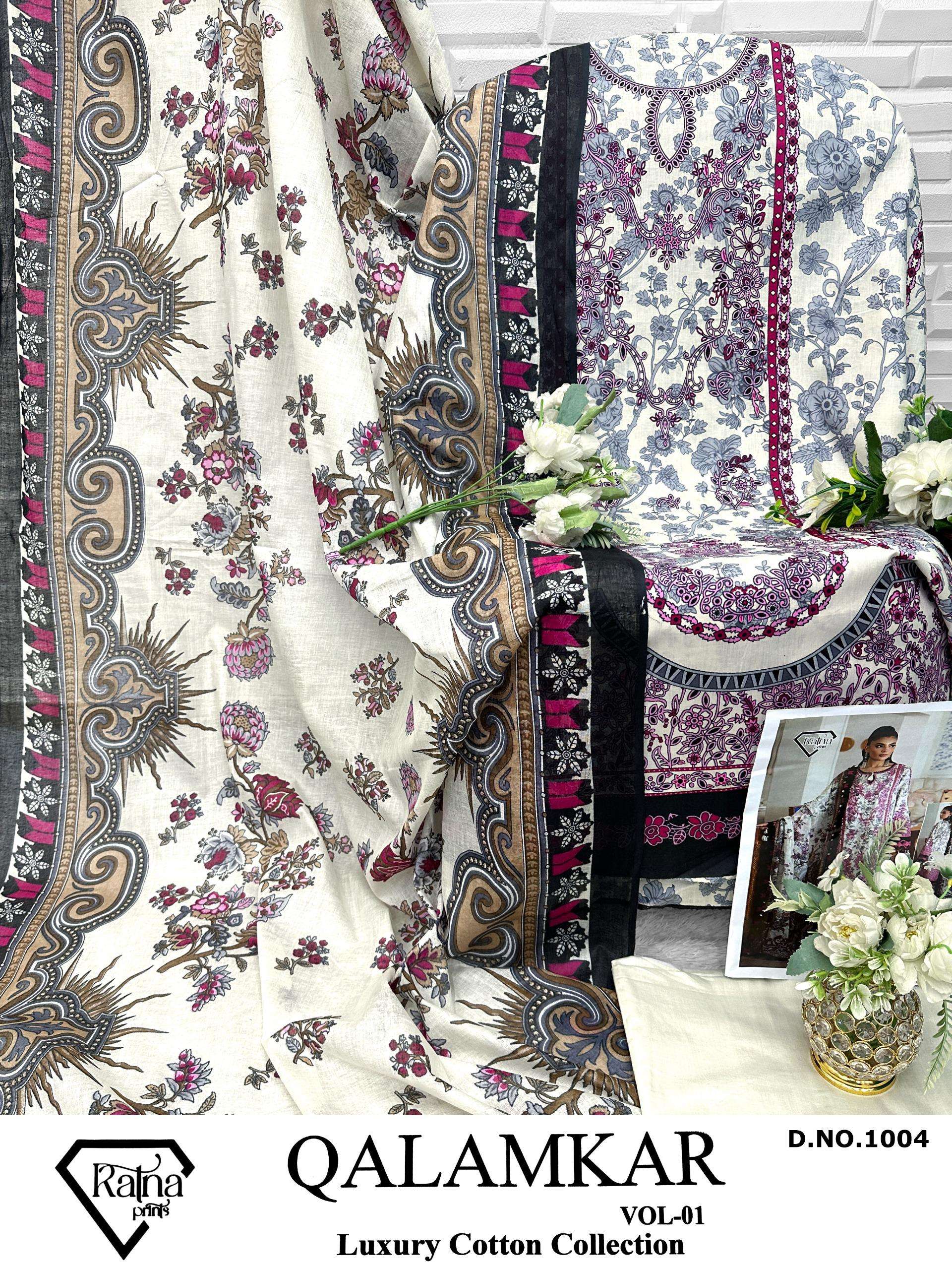 RATNA PRINTS QALAMKAR VOL 1 LAWN COTTON DIGITAL PRINT SALWAR SUIT
