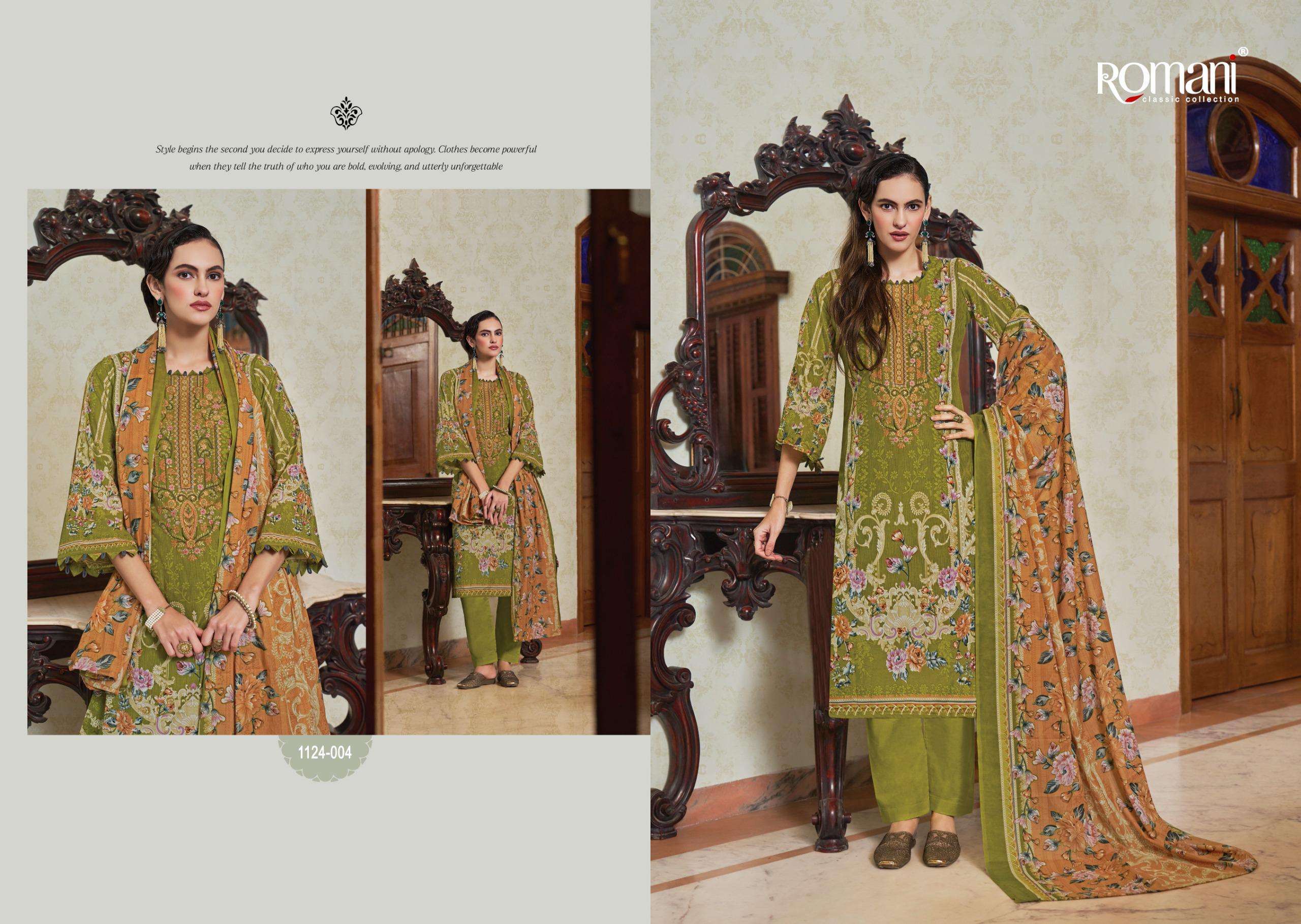 ROMANI AARZU VOL 25 COTTON DIGITAL PRINTS WITH FANCY WORK SUIT