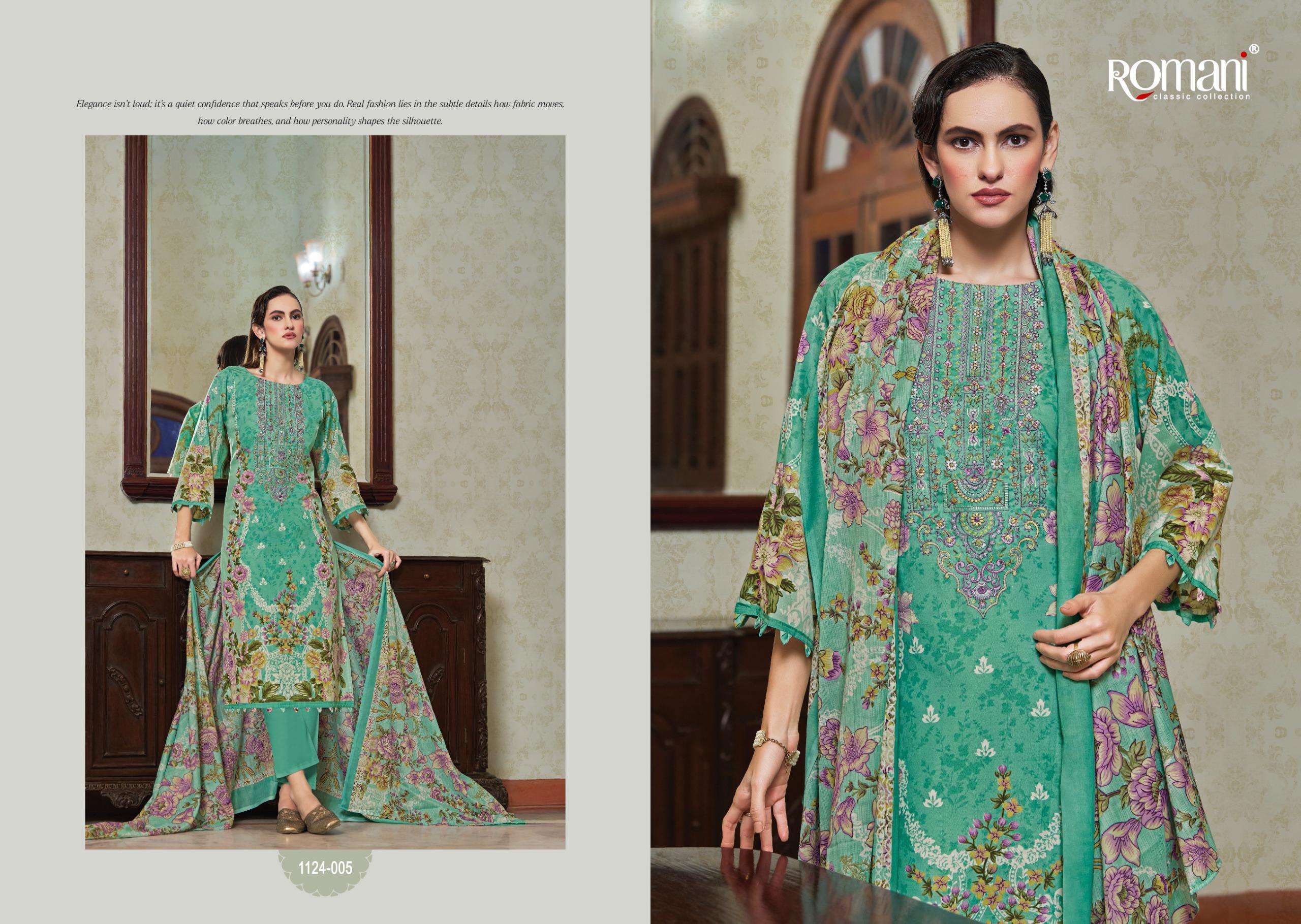 ROMANI AARZU VOL 25 COTTON DIGITAL PRINTS WITH FANCY WORK SUIT
