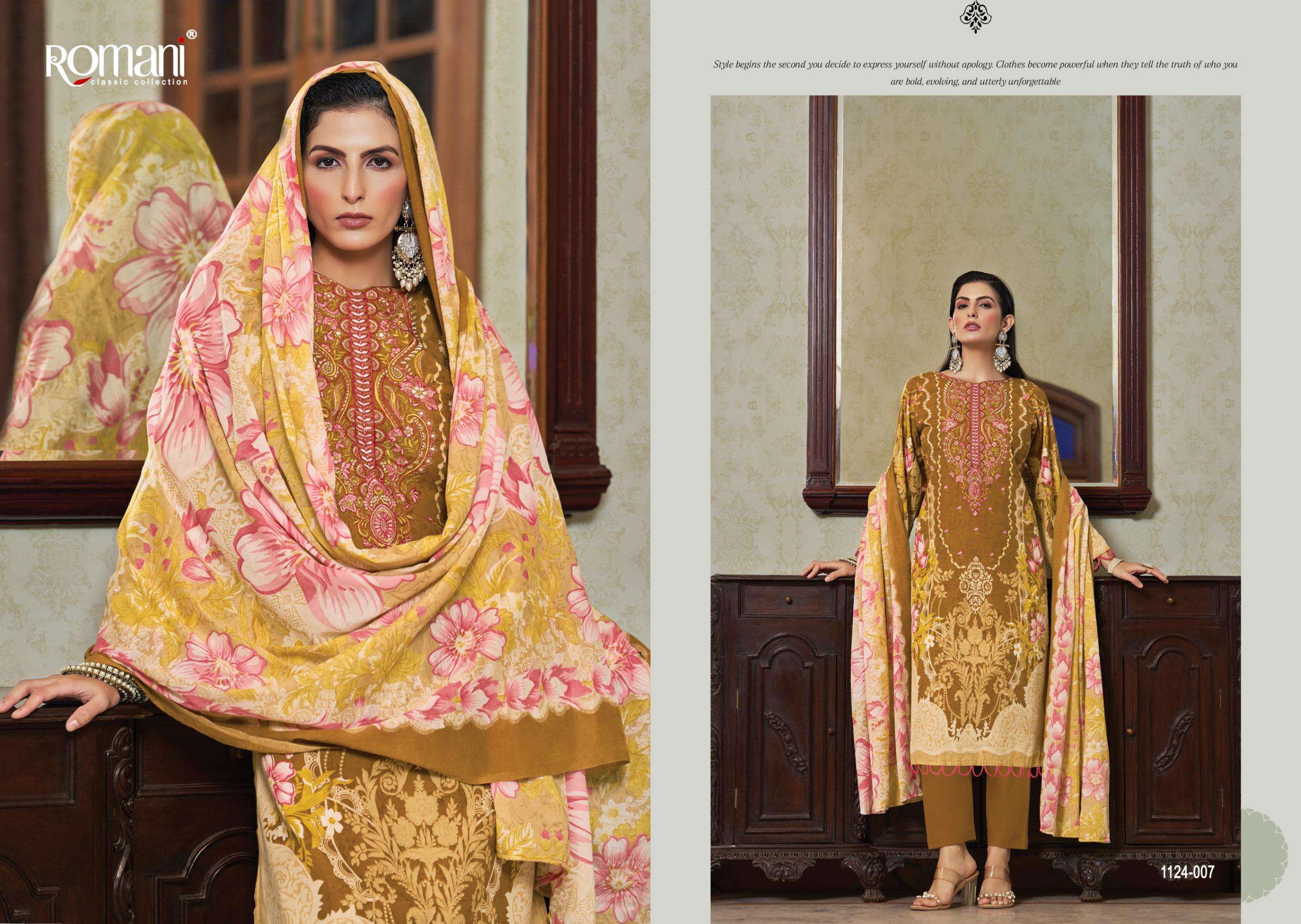 ROMANI AARZU VOL 25 COTTON DIGITAL PRINTS WITH FANCY WORK SUIT