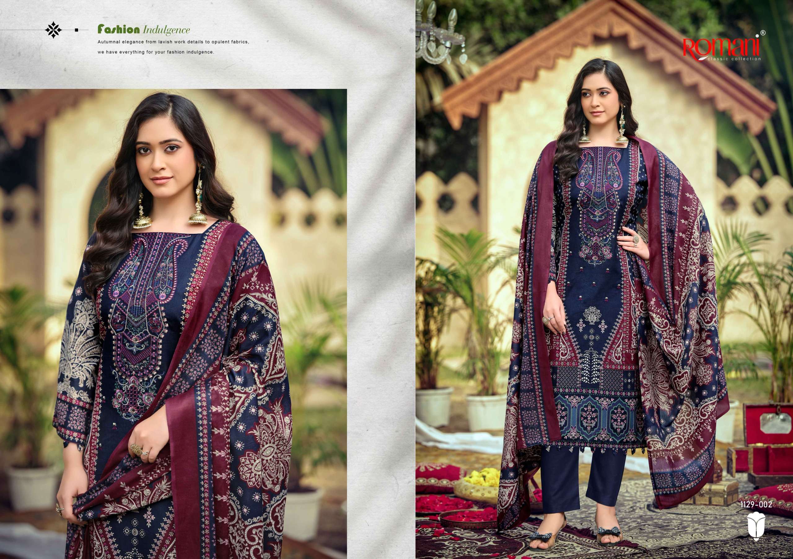 ROMANI AARZU VOL 26 COTTON DIGITAL STYLE PRINT WITH FANCY WORK SUIT