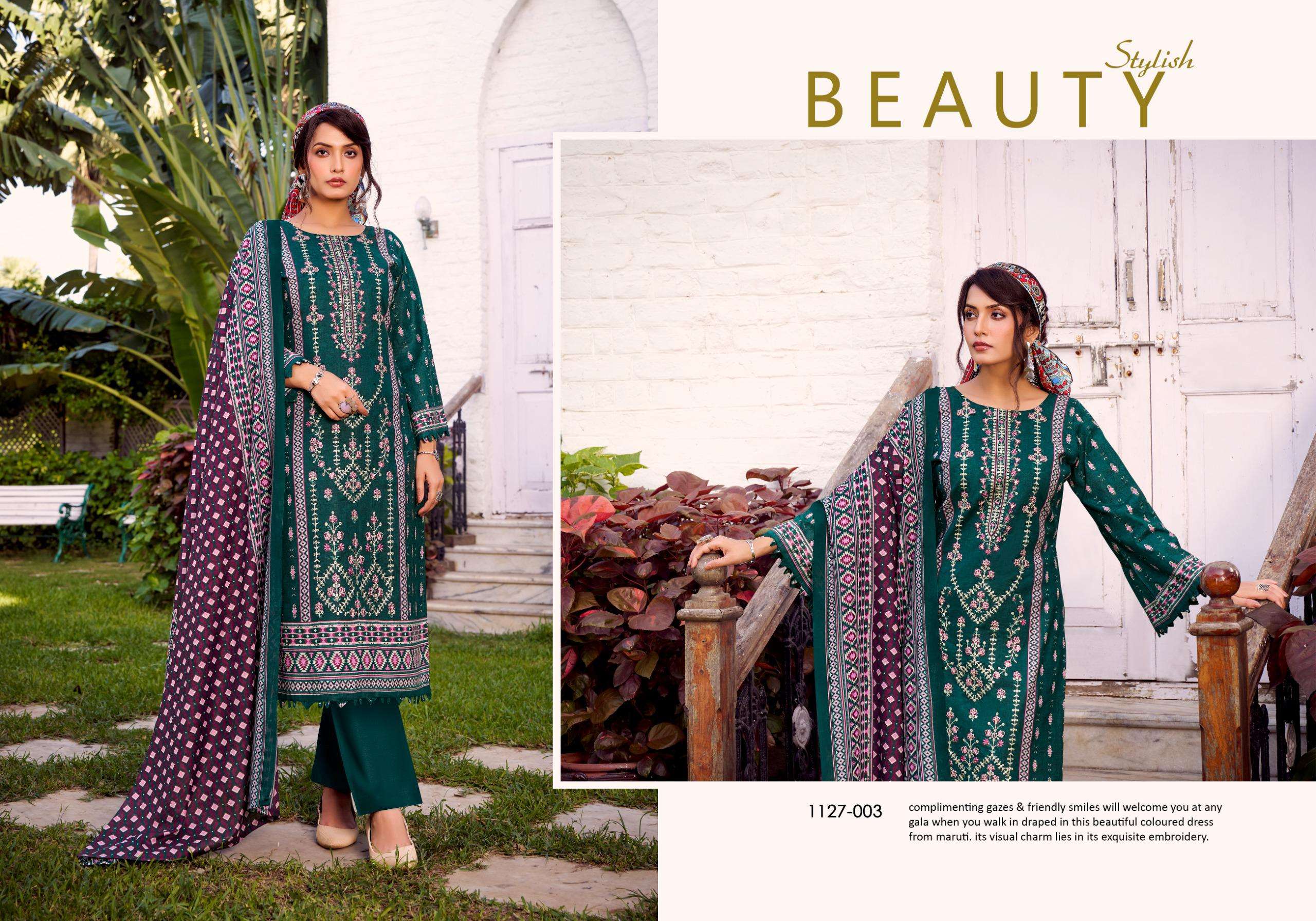 ROMANI BIN KAREEM VOL 2 COTTON DIGITAL STYLE PRINT WITH FANCY WORK SUIT