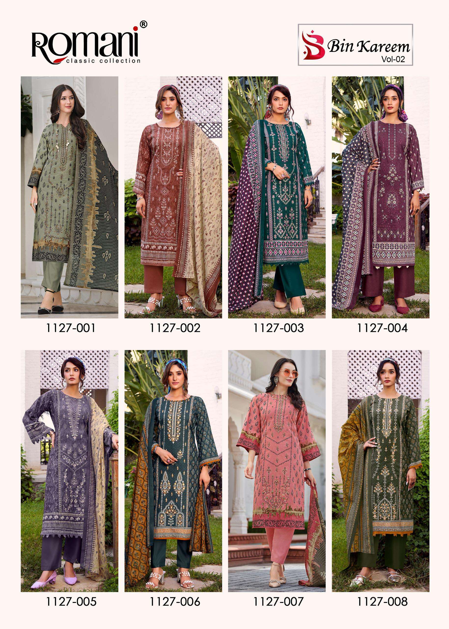 ROMANI BIN KAREEM VOL 2 COTTON DIGITAL STYLE PRINT WITH FANCY WORK SUIT