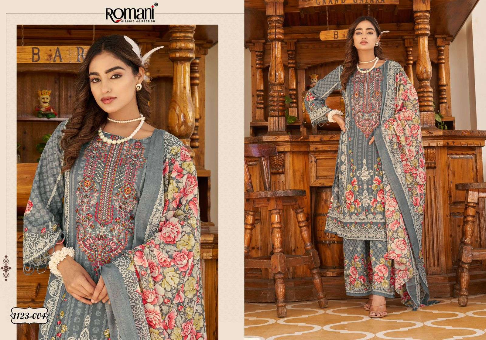 ROMANI MAHIRA VOL 5 COTTON DIGITAL PRINTS WITH FANCY WORK SUIT