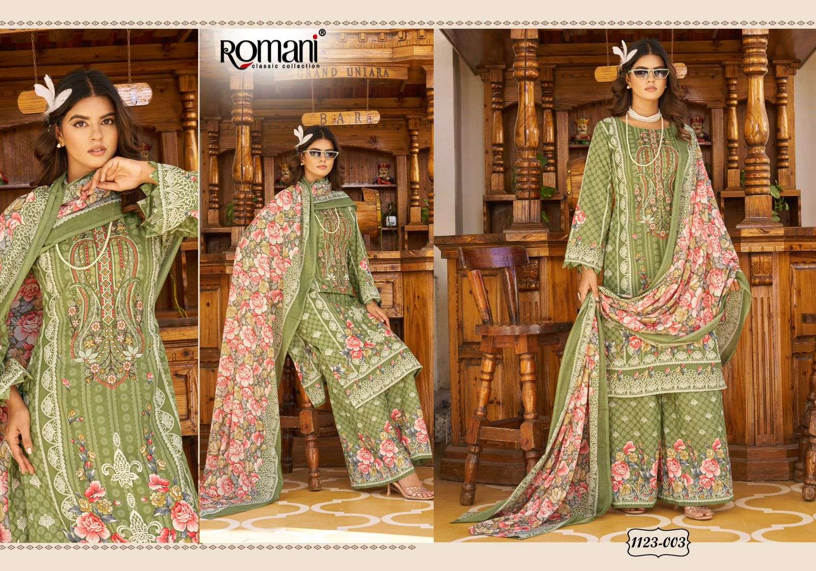 ROMANI MAHIRA VOL 5 COTTON DIGITAL PRINTS WITH FANCY WORK SUIT