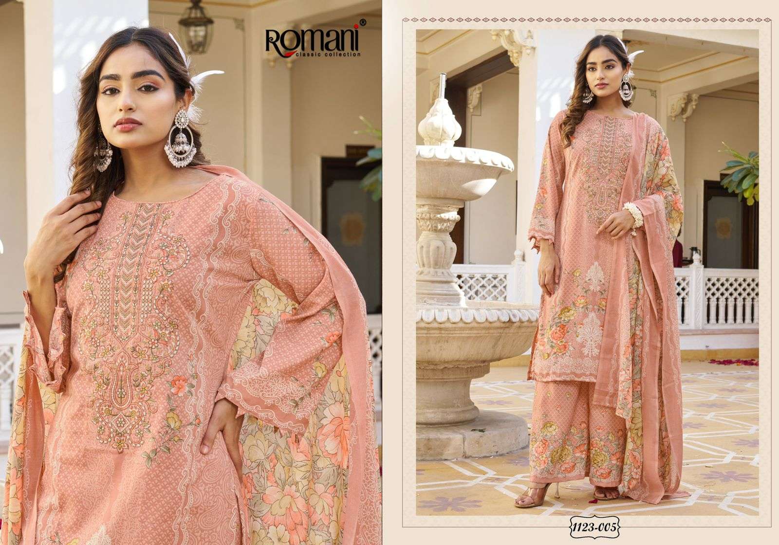 ROMANI MAHIRA VOL 5 COTTON DIGITAL PRINTS WITH FANCY WORK SUIT