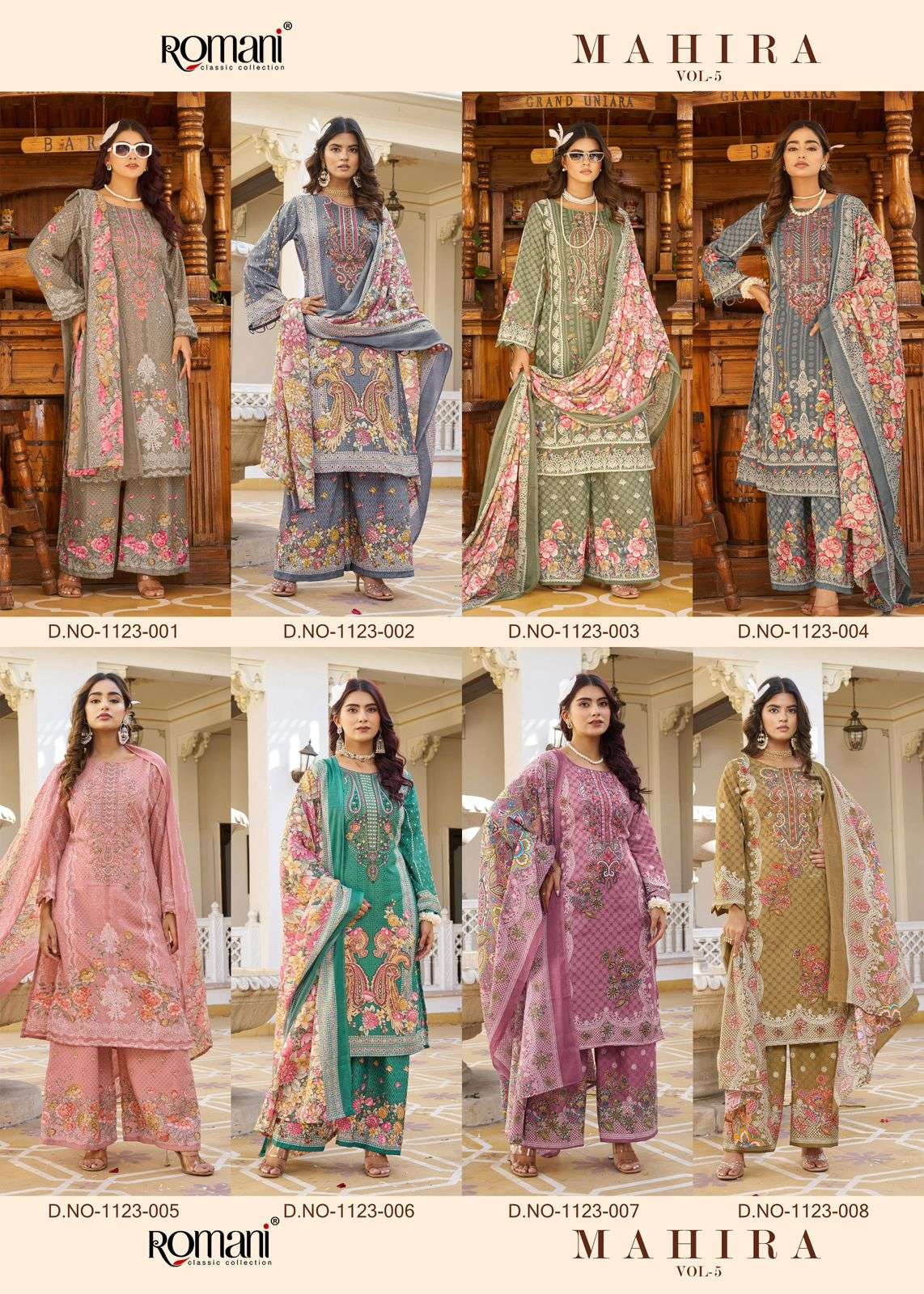 ROMANI MAHIRA VOL 5 COTTON DIGITAL PRINTS WITH FANCY WORK SUIT