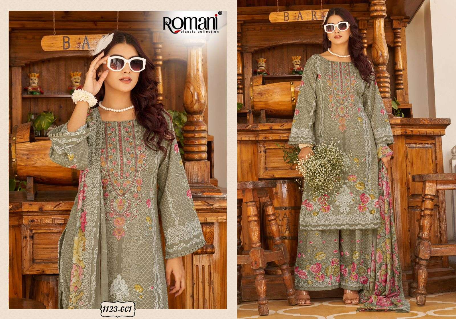 ROMANI MAHIRA VOL 5 COTTON DIGITAL PRINTS WITH FANCY WORK SUIT
