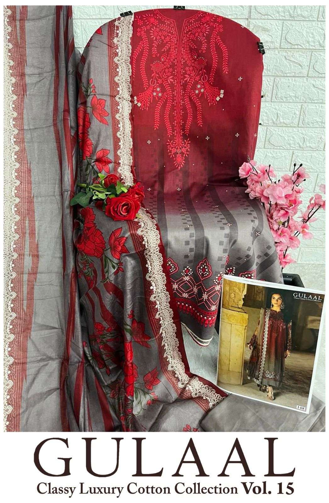 SANA MARYAM GULAAL CLASSY LUXURY COTTON COLLECTION VOL 15 DIGITAL PRINT SUIT