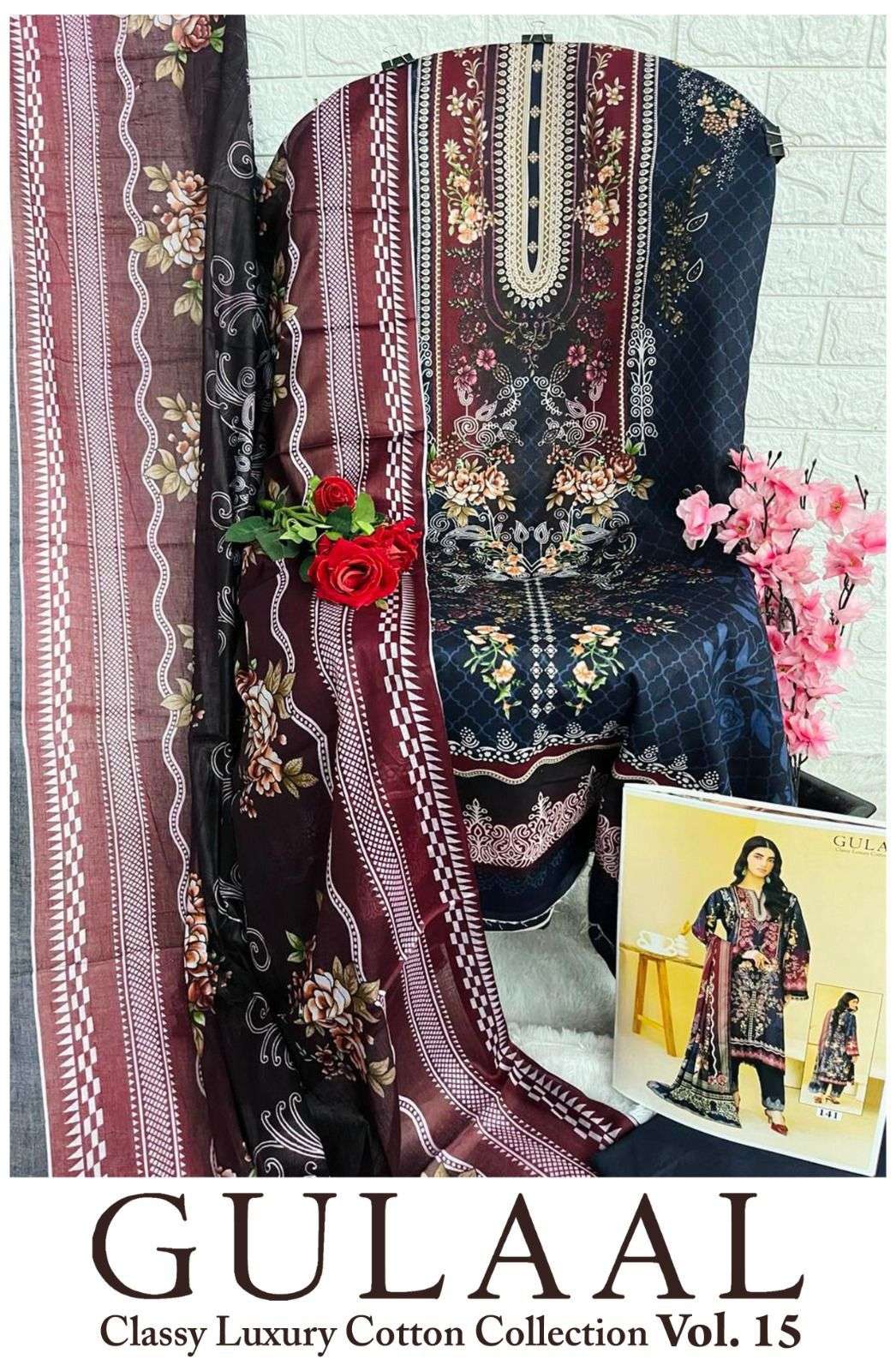 SANA MARYAM GULAAL CLASSY LUXURY COTTON COLLECTION VOL 15 DIGITAL PRINT SUIT