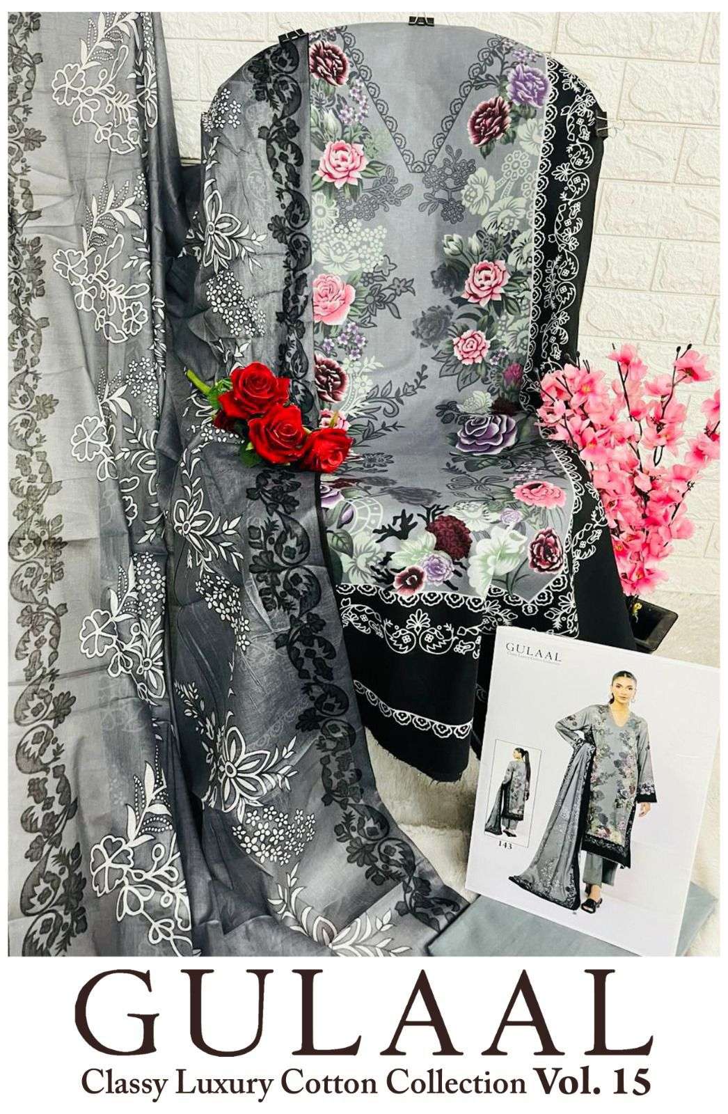 SANA MARYAM GULAAL CLASSY LUXURY COTTON COLLECTION VOL 15 DIGITAL PRINT SUIT