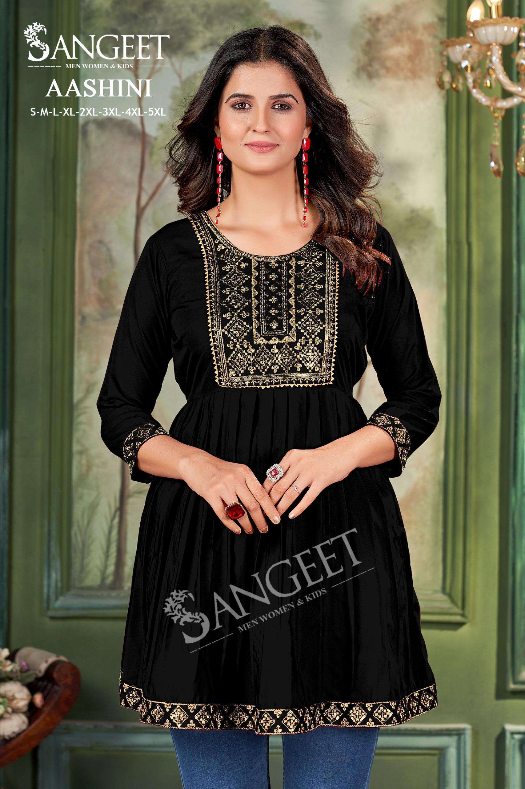 SANGEET AASHINI RAYON FANCY LADIES TUNIC TOP