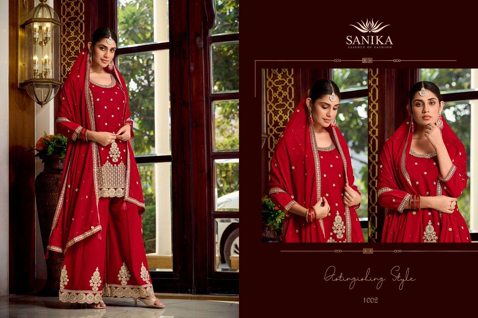 SANIKA FASHION MYRA SILK HEAVY EMBROIDERD PARTY WEAR LADIES SUIT