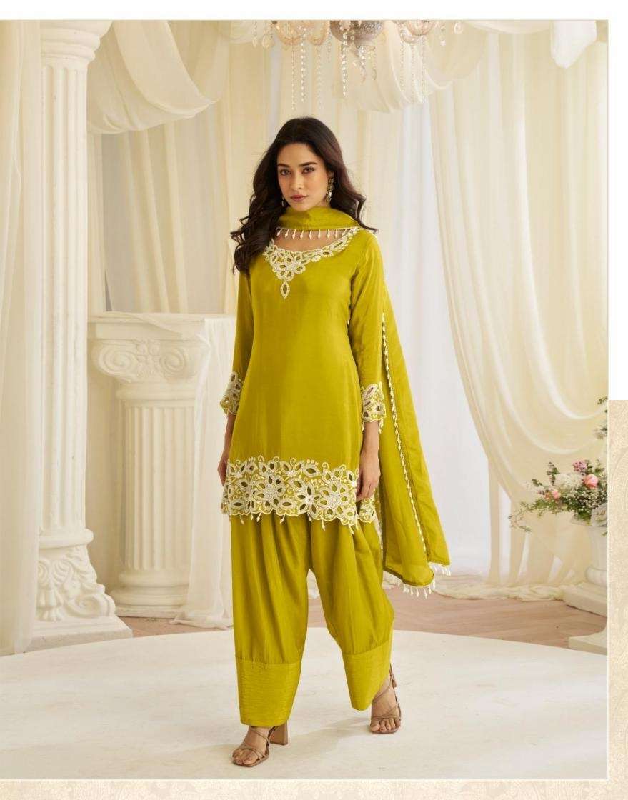 SAYURI DESIGNER JINAYAA SILK HEAVY EMBROIDERD DESIGNER PARTY WEAR LADIES SUIT