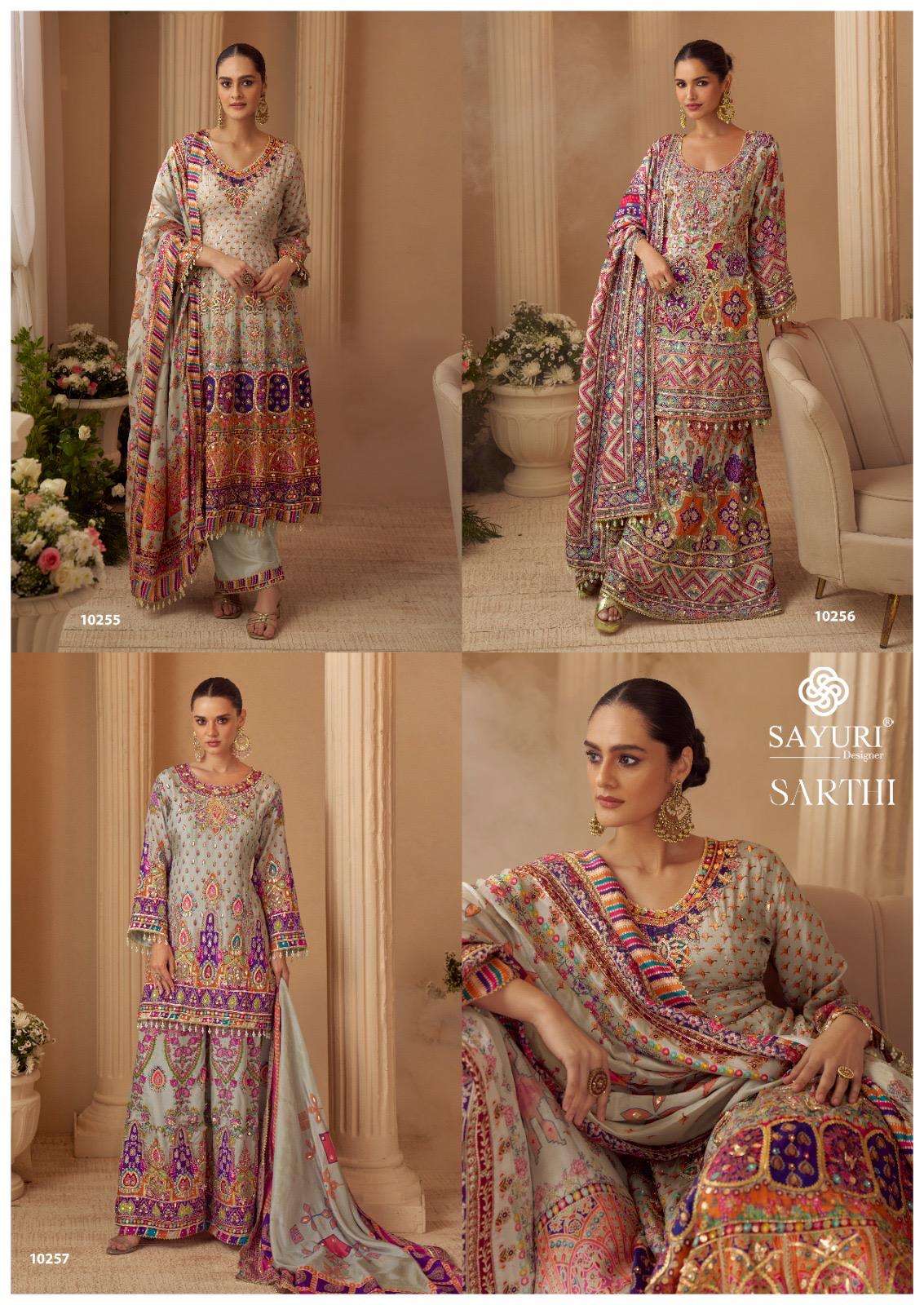 SAYURI DESIGNER SARTHI SILK HEAVY DESIGNER WEDDING WEAR SUIT