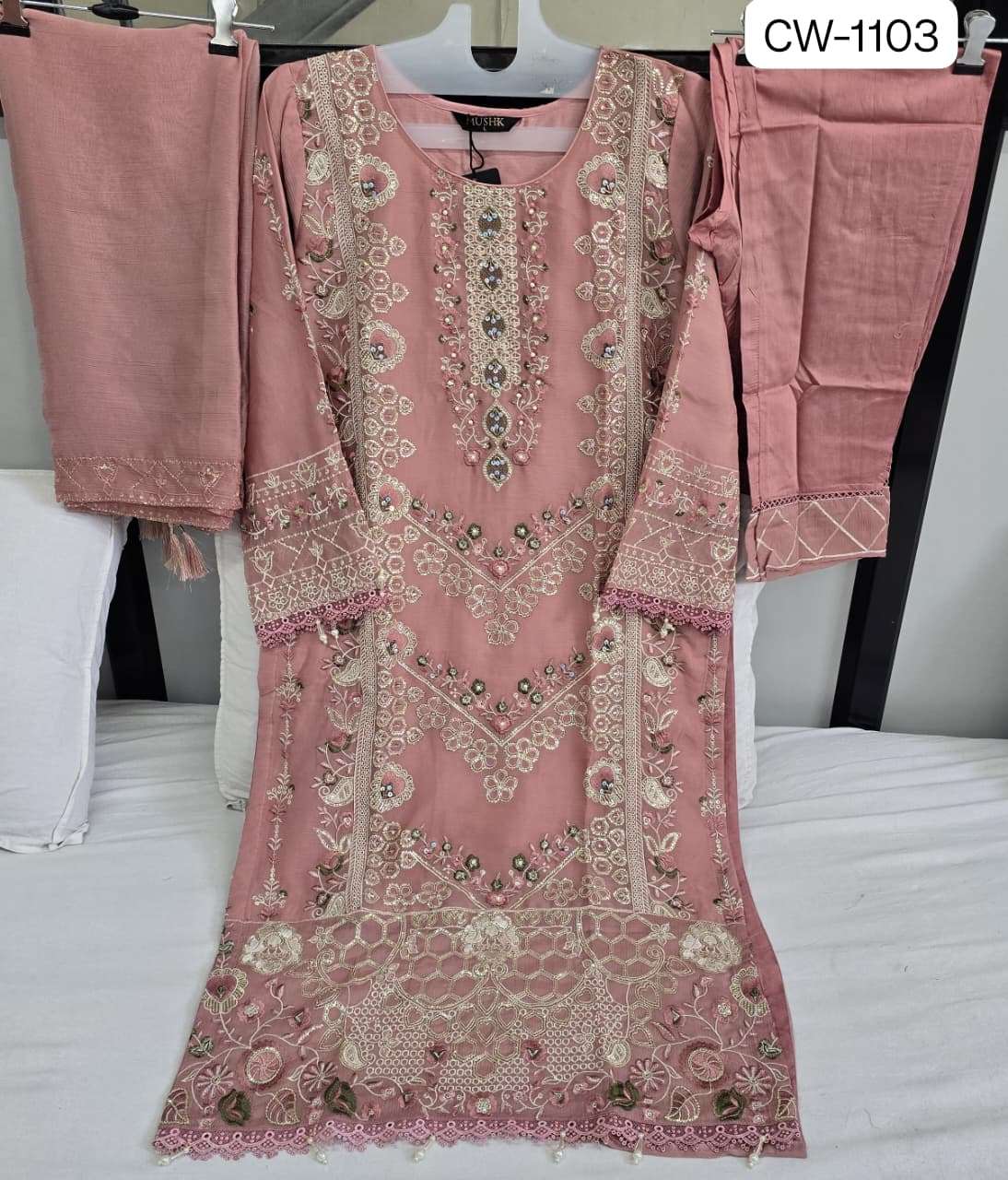 SHRADDHA DESIGNER MUSHQ CW 1103 EMBROIDERY DESIGNER PAKISTANI SUIT