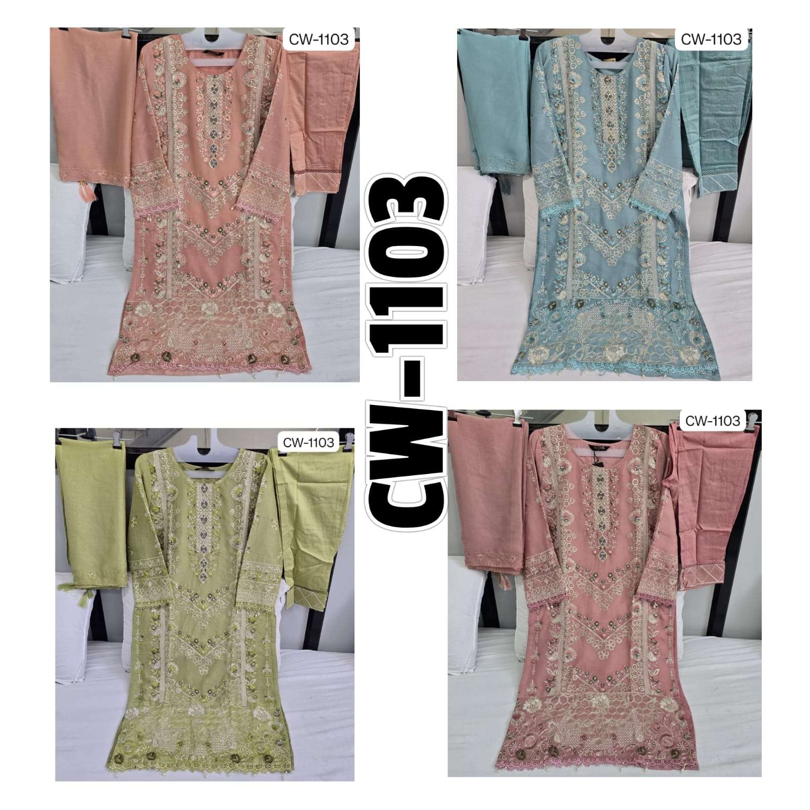 SHRADDHA DESIGNER MUSHQ CW 1103 EMBROIDERY DESIGNER PAKISTANI SUIT