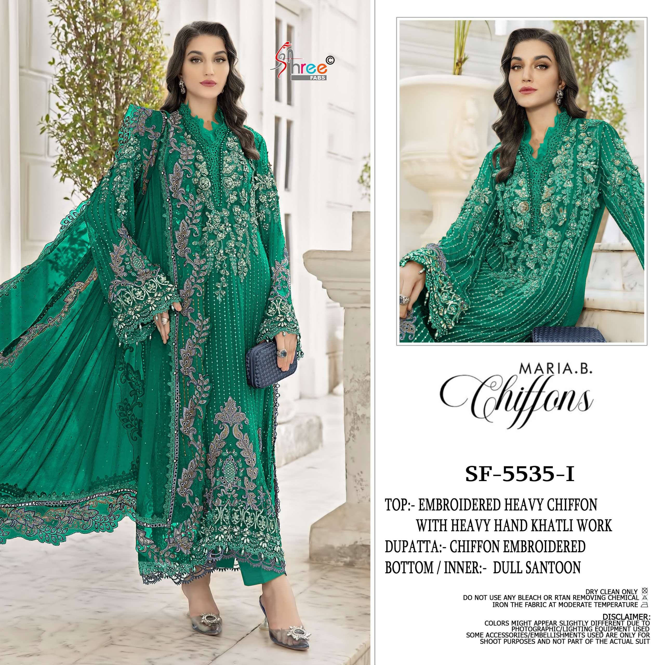 SHREE FABS SF 5535 CHIFFON HEAVY EMBROIDERED DESIGNER PAKISTANI SUIT