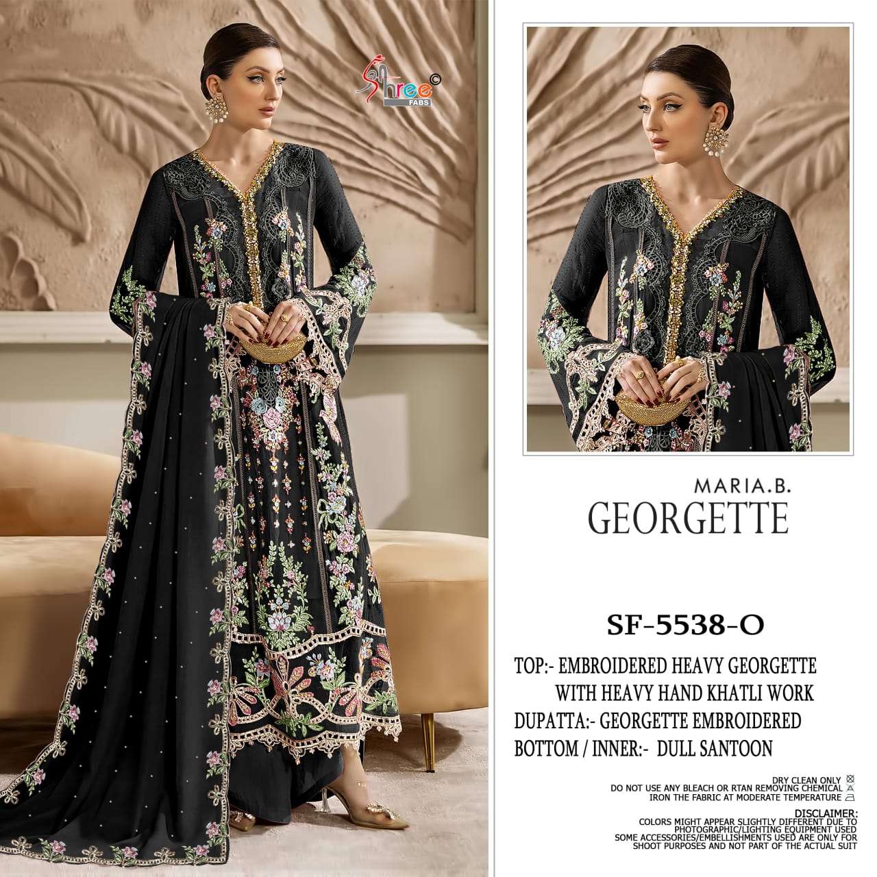 SHREE FABS SF 5538 NEW DESIGNS GEORGETTE HEAVY EMBROIDERED PAKISTANI SUIT