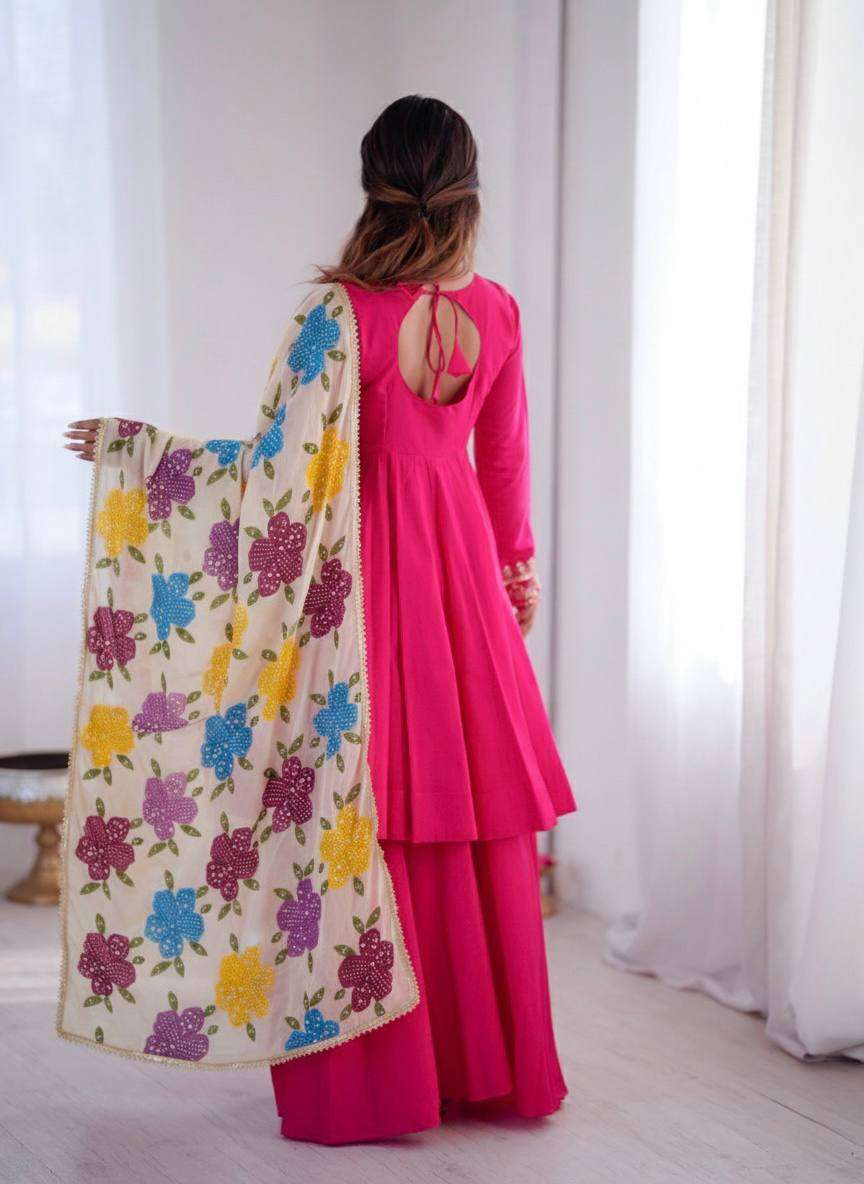 SRK 5323 ORGANZA SILK BEAUTIFUL COLORFUL PRINT LADIES DUPATTA 