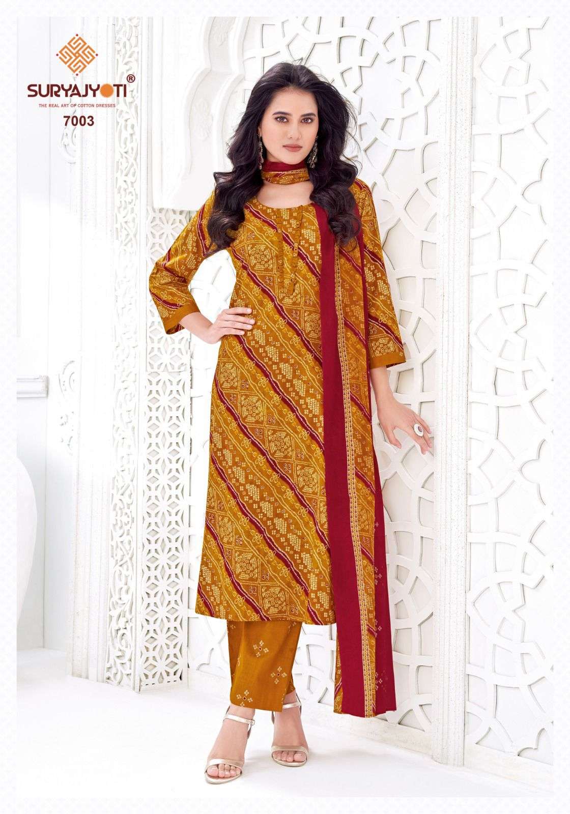 SURYAJYOTI BANDHANI LEHARIYA SPECIAL VOL 7 COTTON READY MADE SUIT