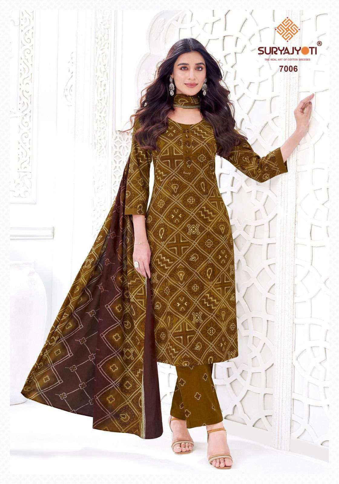 SURYAJYOTI BANDHANI LEHARIYA SPECIAL VOL 7 COTTON READY MADE SUIT