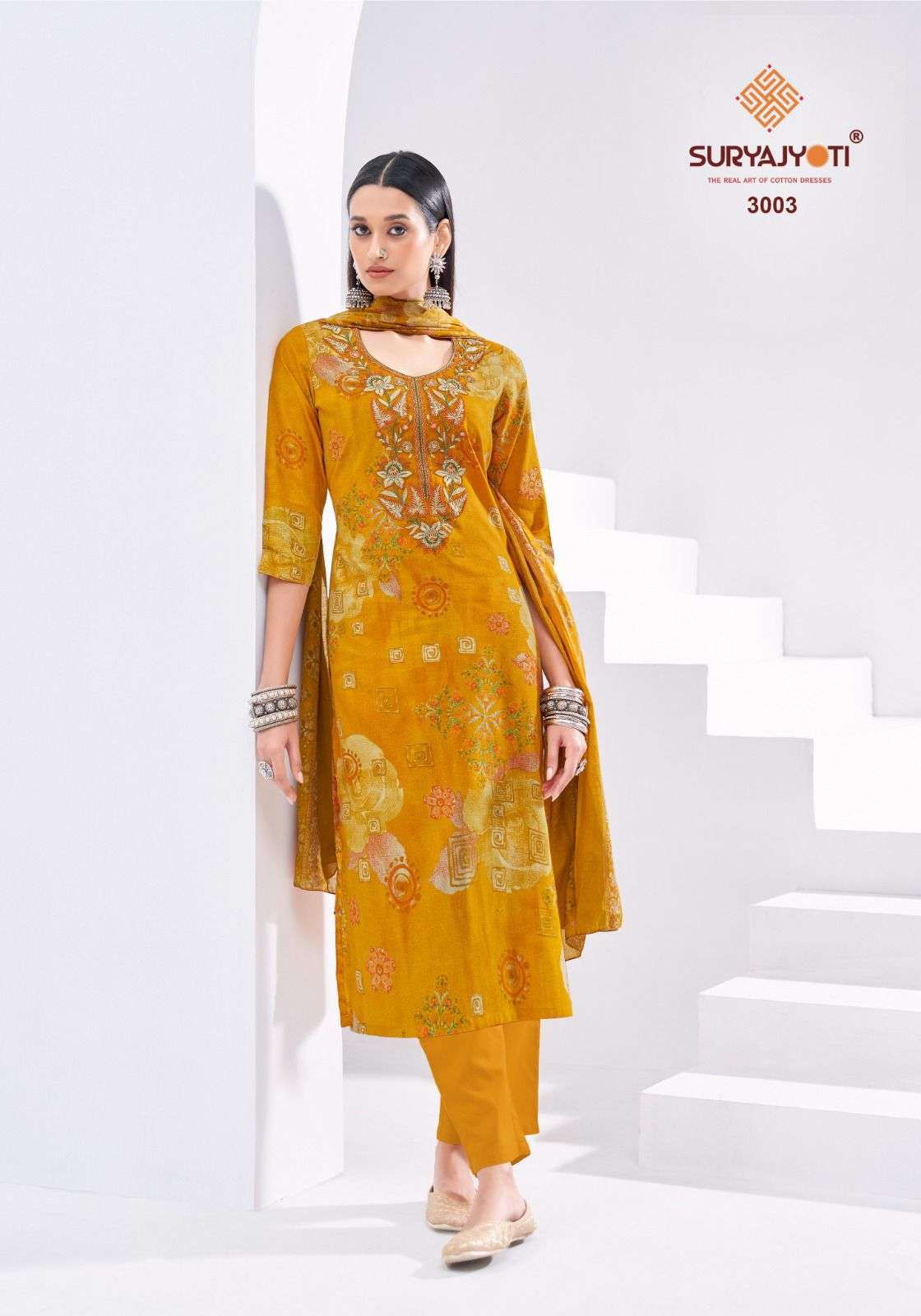 SURYAJYOTI KALA VOL 3 COTTON FANCY WORK READY MADE SUIT COLLECTION 