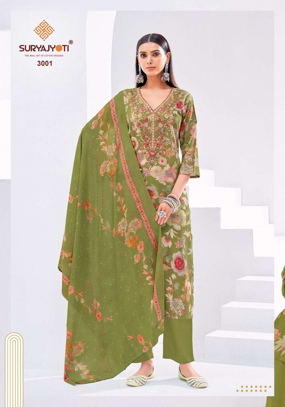 SURYAJYOTI KALA VOL 3 COTTON FANCY WORK READY MADE SUIT COLLECTION 