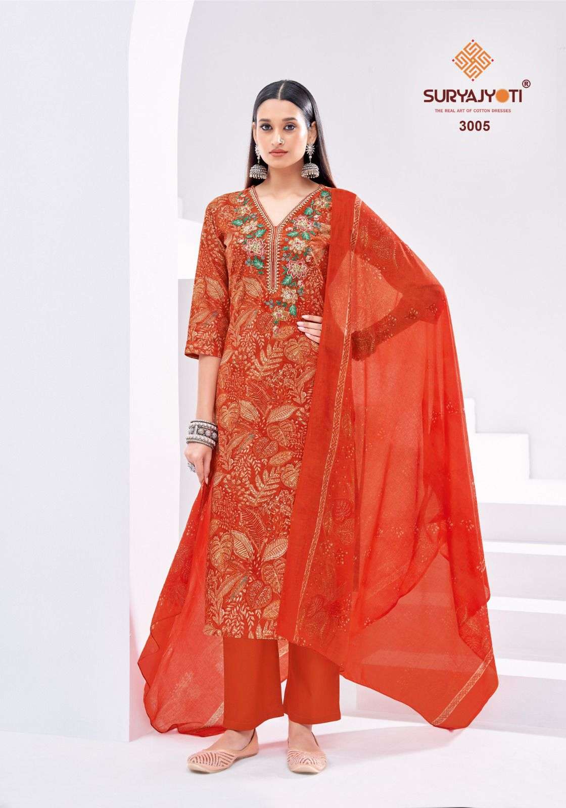 SURYAJYOTI KALA VOL 3 COTTON FANCY WORK READY MADE SUIT COLLECTION 