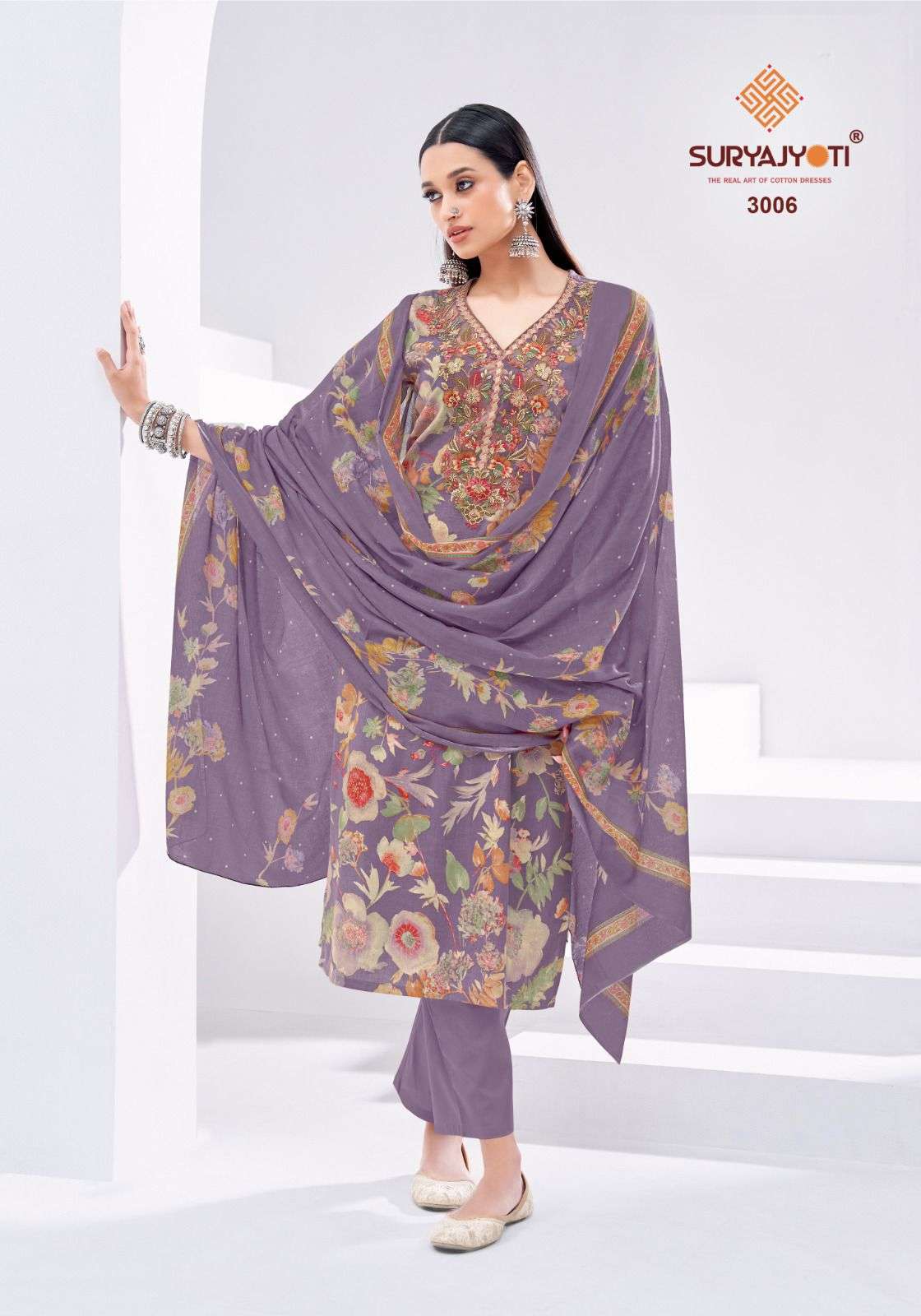 SURYAJYOTI KALA VOL 3 COTTON FANCY WORK READY MADE SUIT COLLECTION 